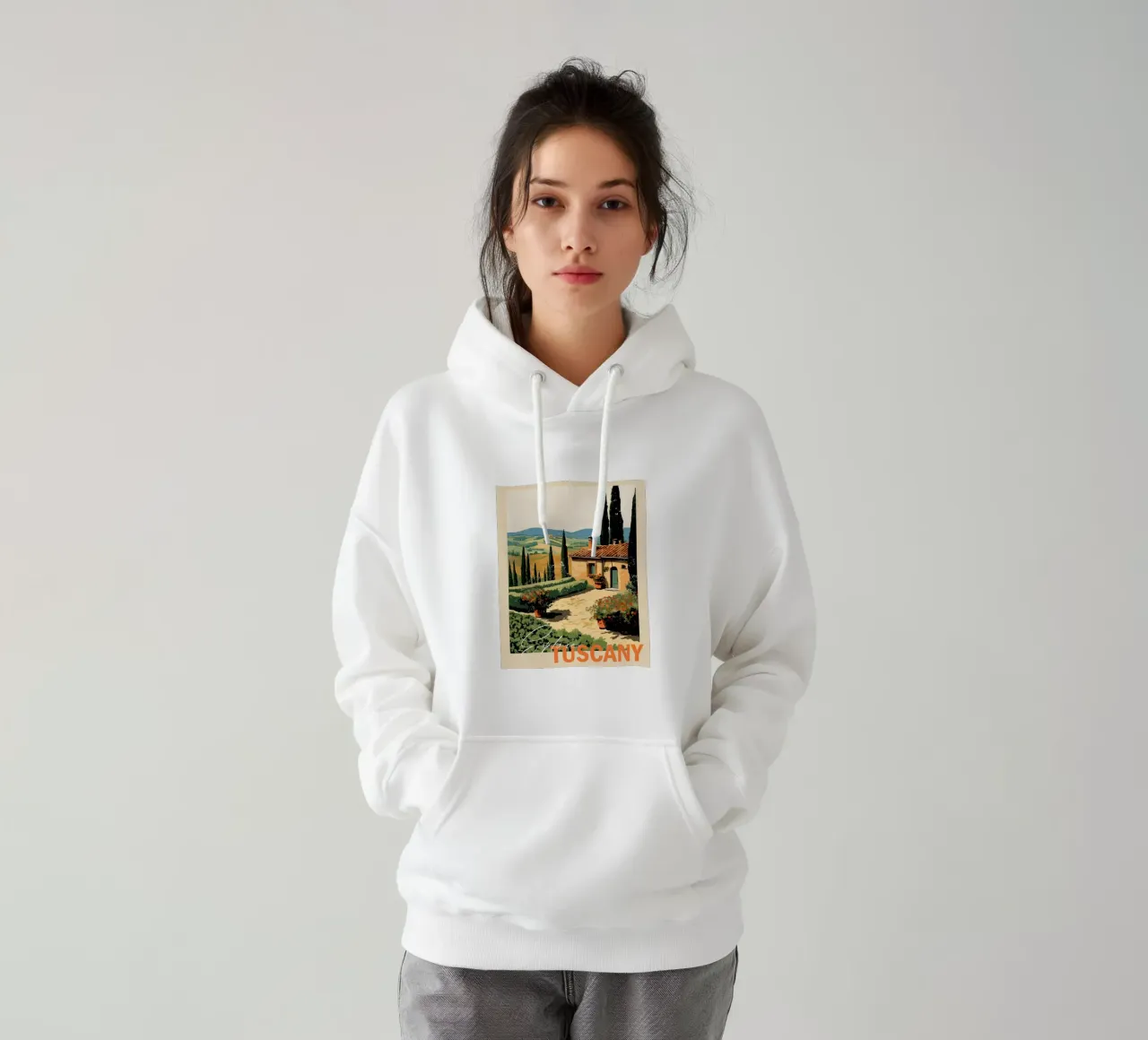 Esplorare la Toscana felpa con cappuccio da Indigo Rain