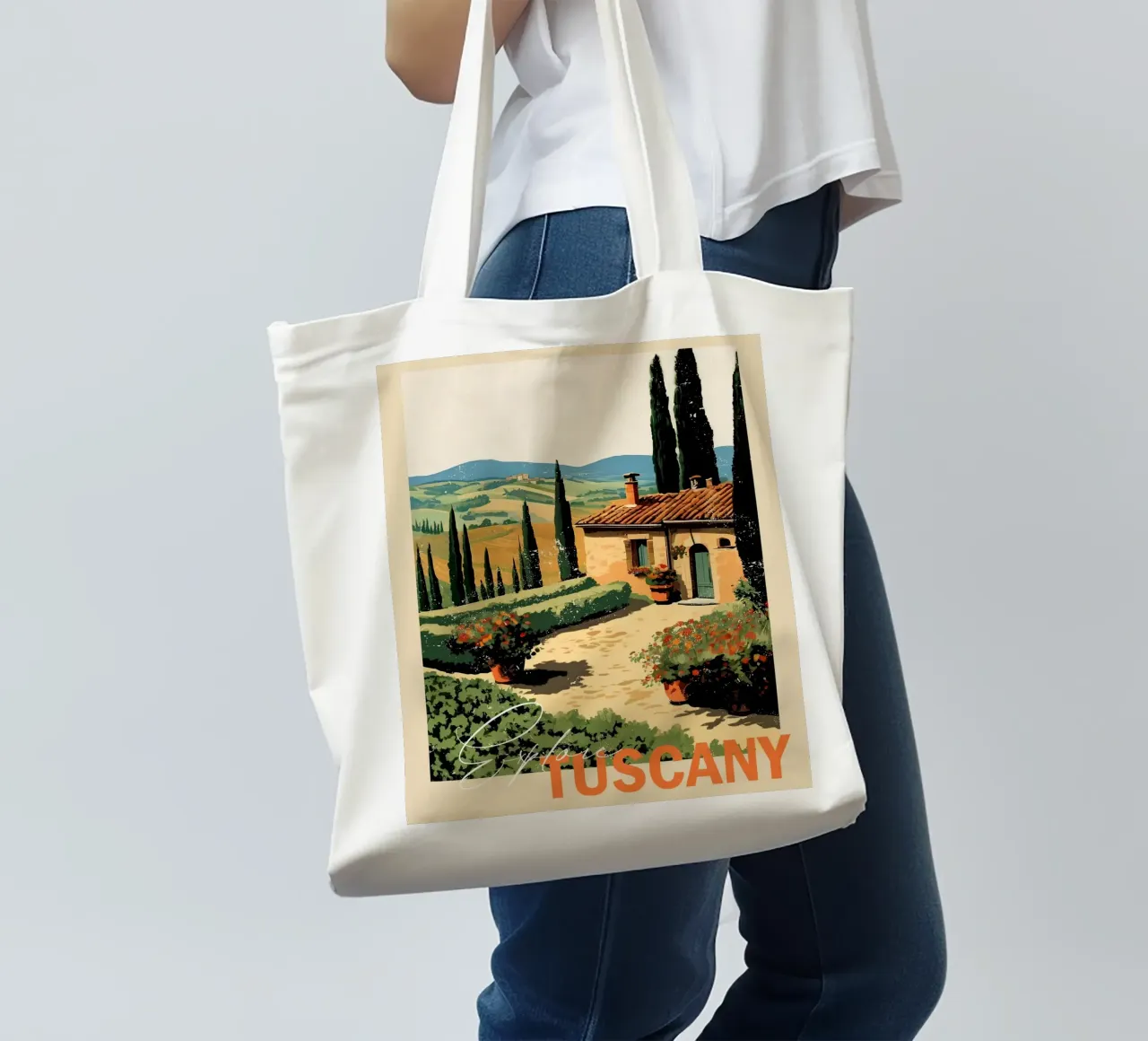 Ontdek Toscane jute draagtas van Indigo Rain