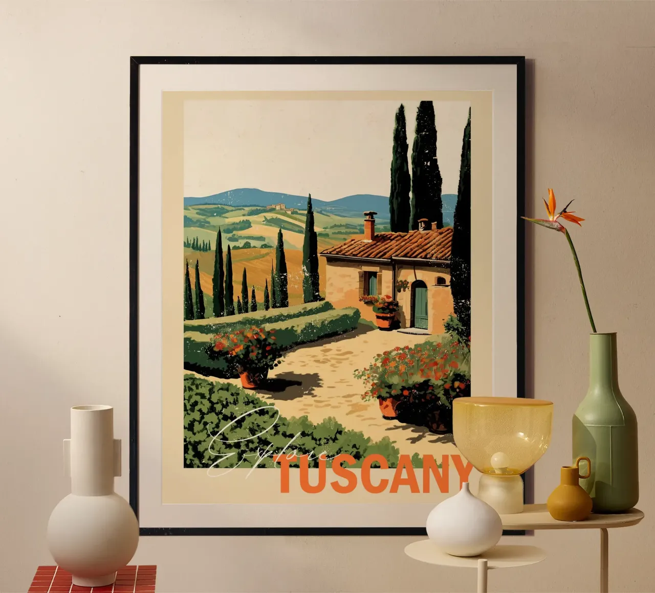 Ontdek Toscane poster van Indigo Rain