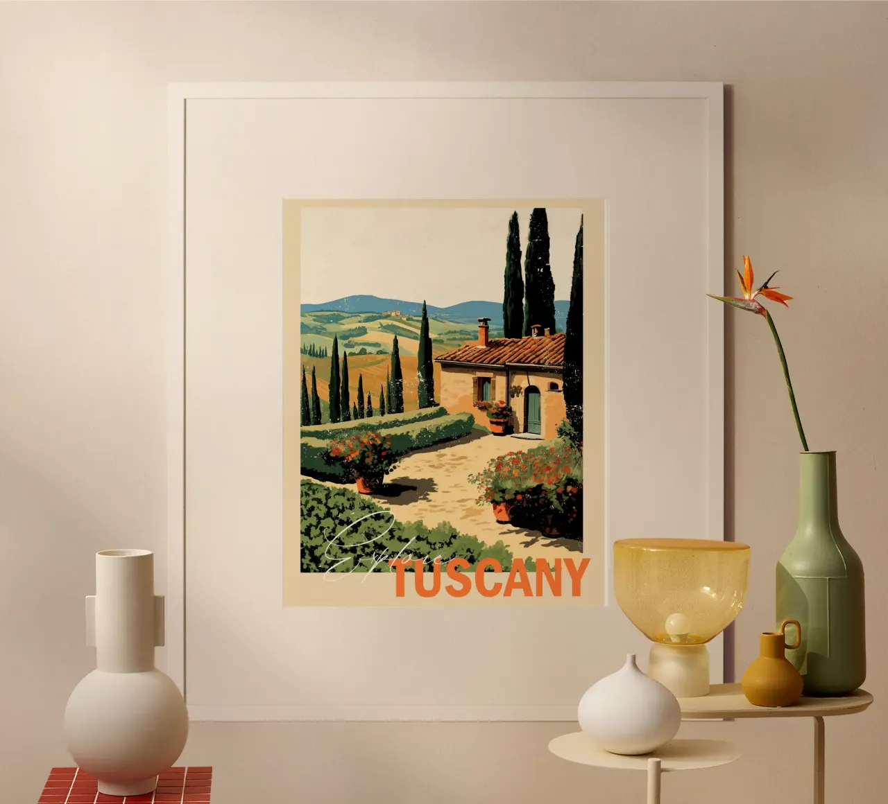 Ontdek Toscane poster van Indigo Rain