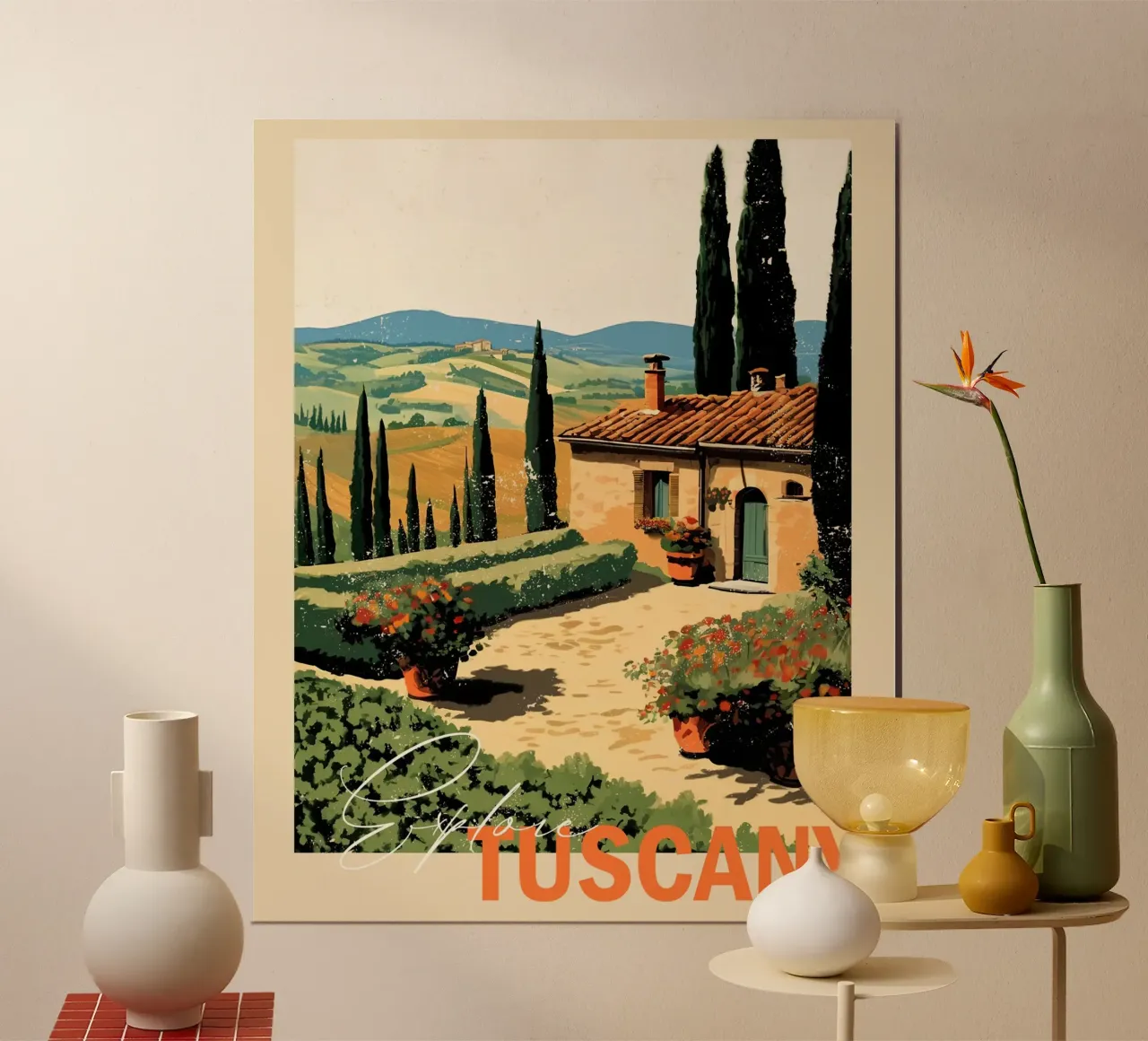 Ontdek Toscane poster van Indigo Rain