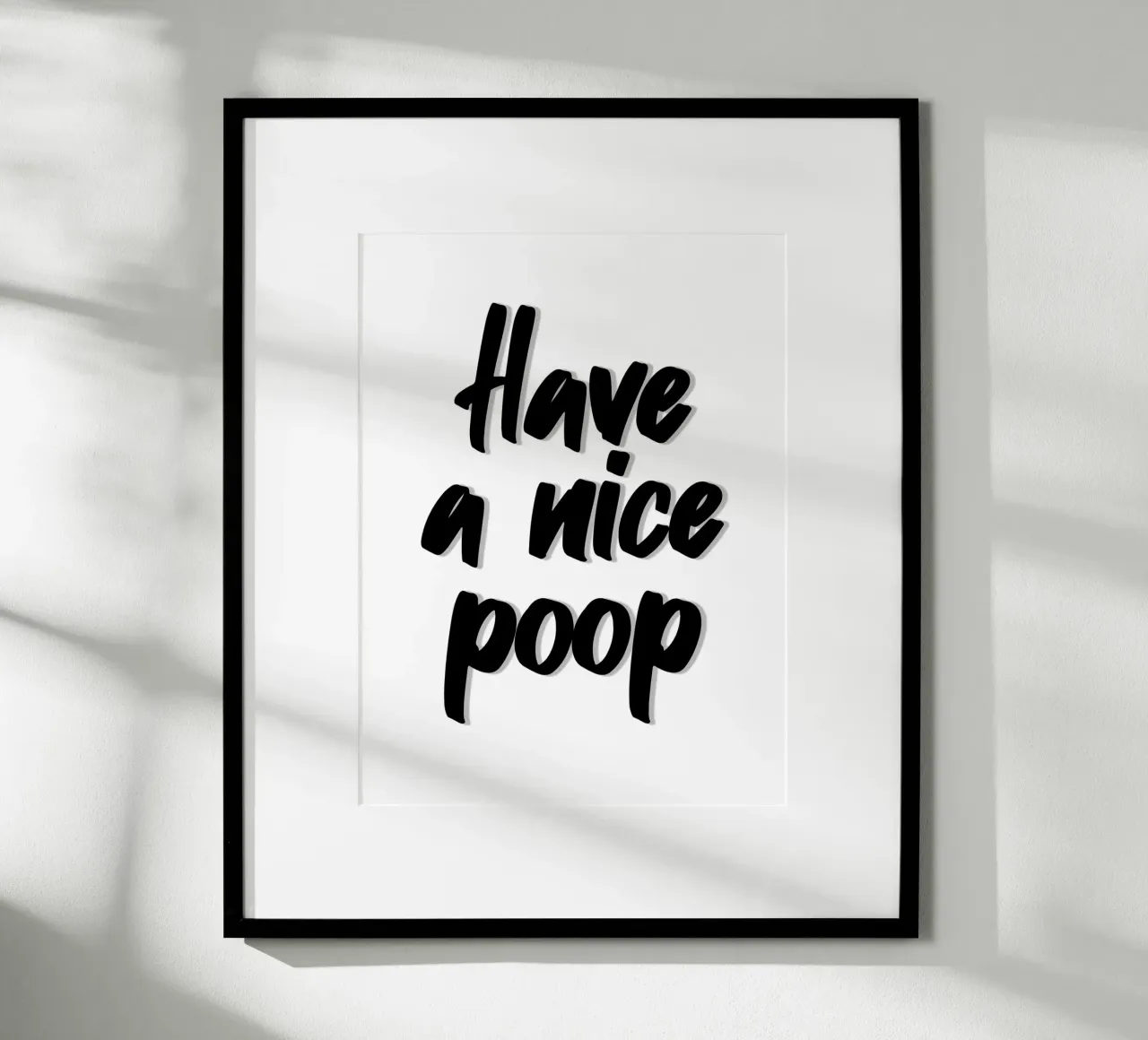 Buona cacca poster con telaio in plastica da Wall of Words