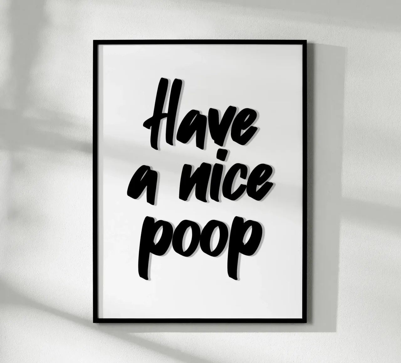 Buona cacca poster con telaio in plastica da Wall of Words