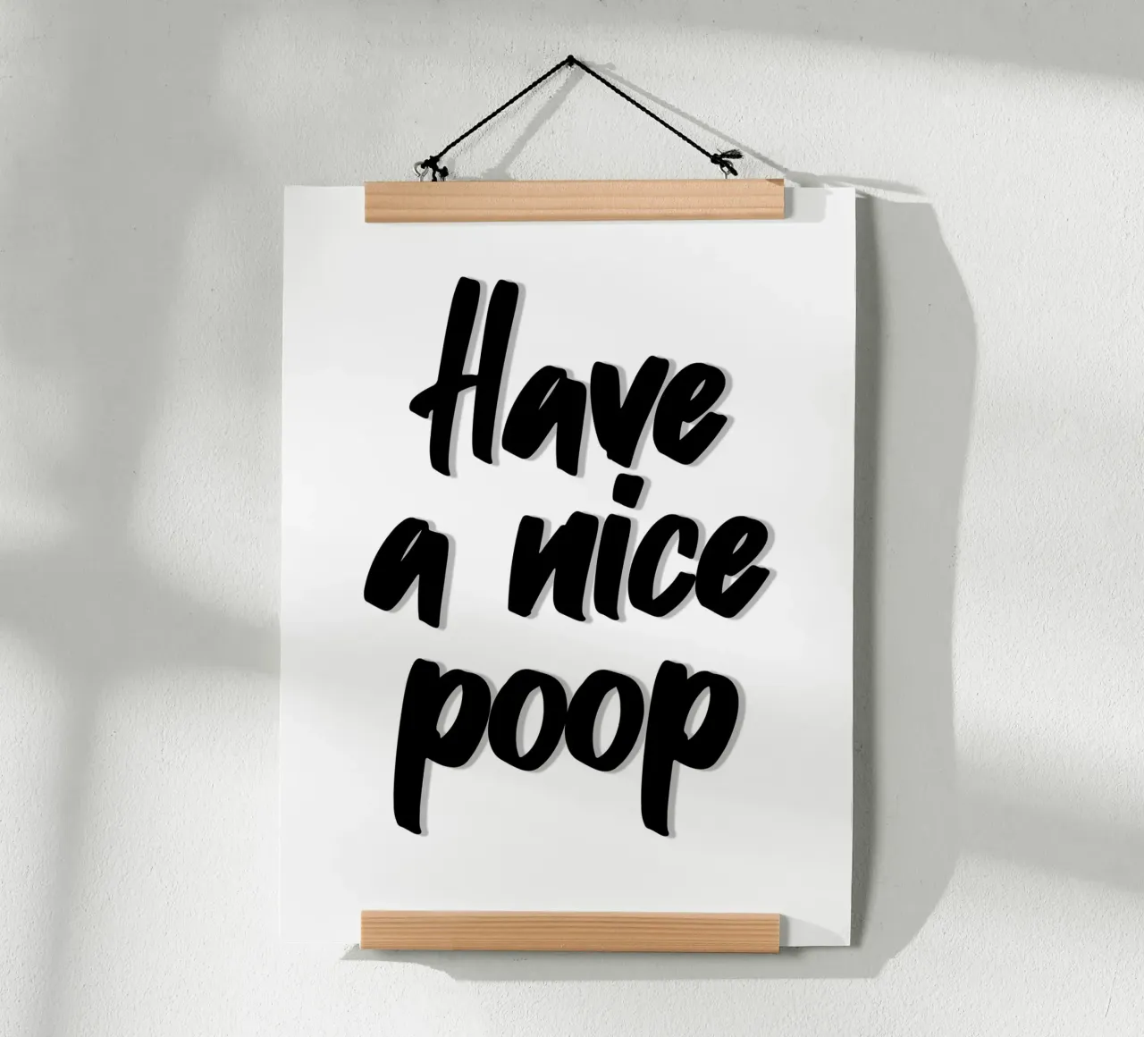 Buona cacca poster con telaio in plastica da Wall of Words