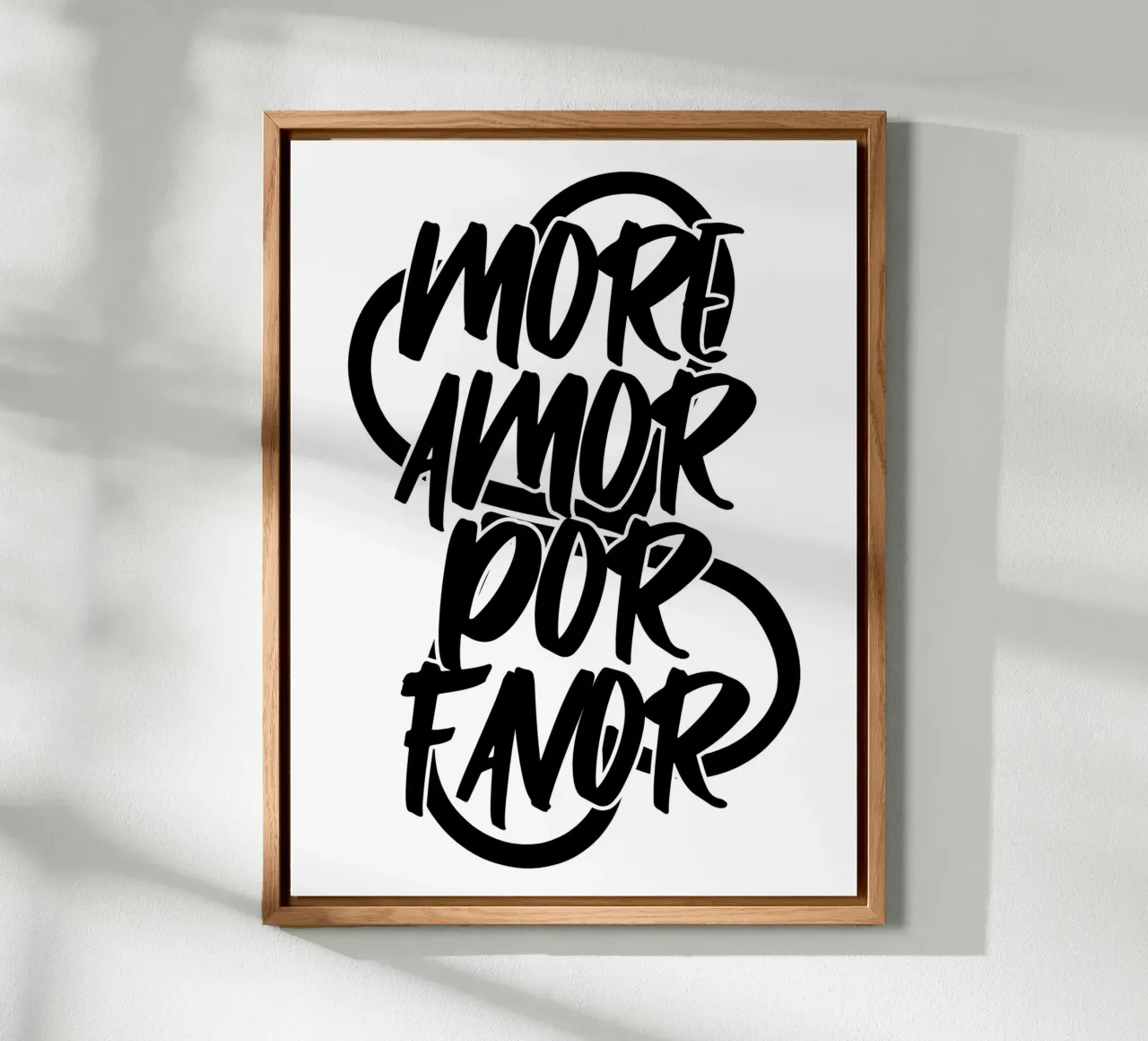 Più amore per favore alluminio dibond da Wall of Words