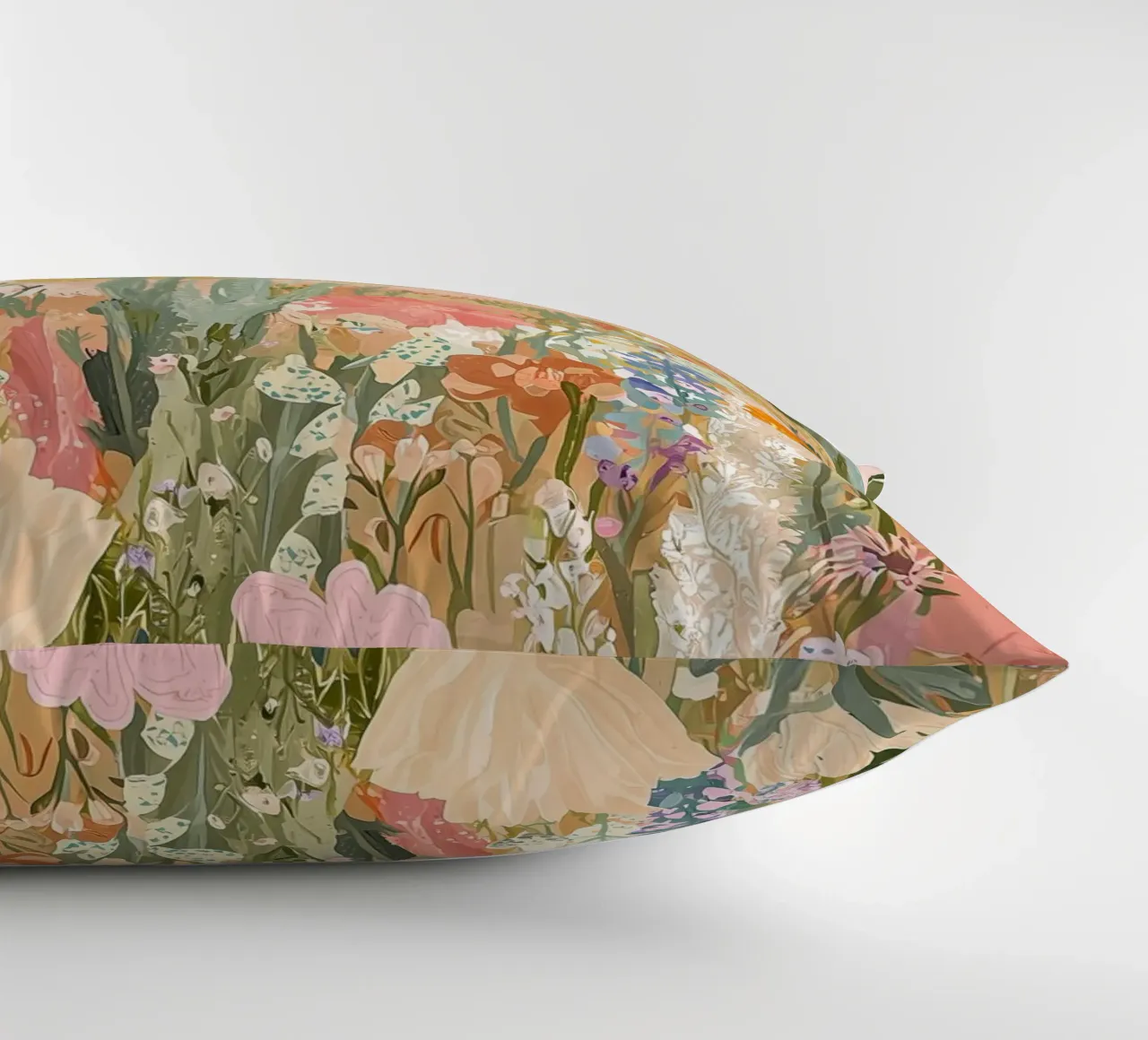 Abstract Floral Wilderness Print, Flower Landscape Art decorative cushion by ArtHaus