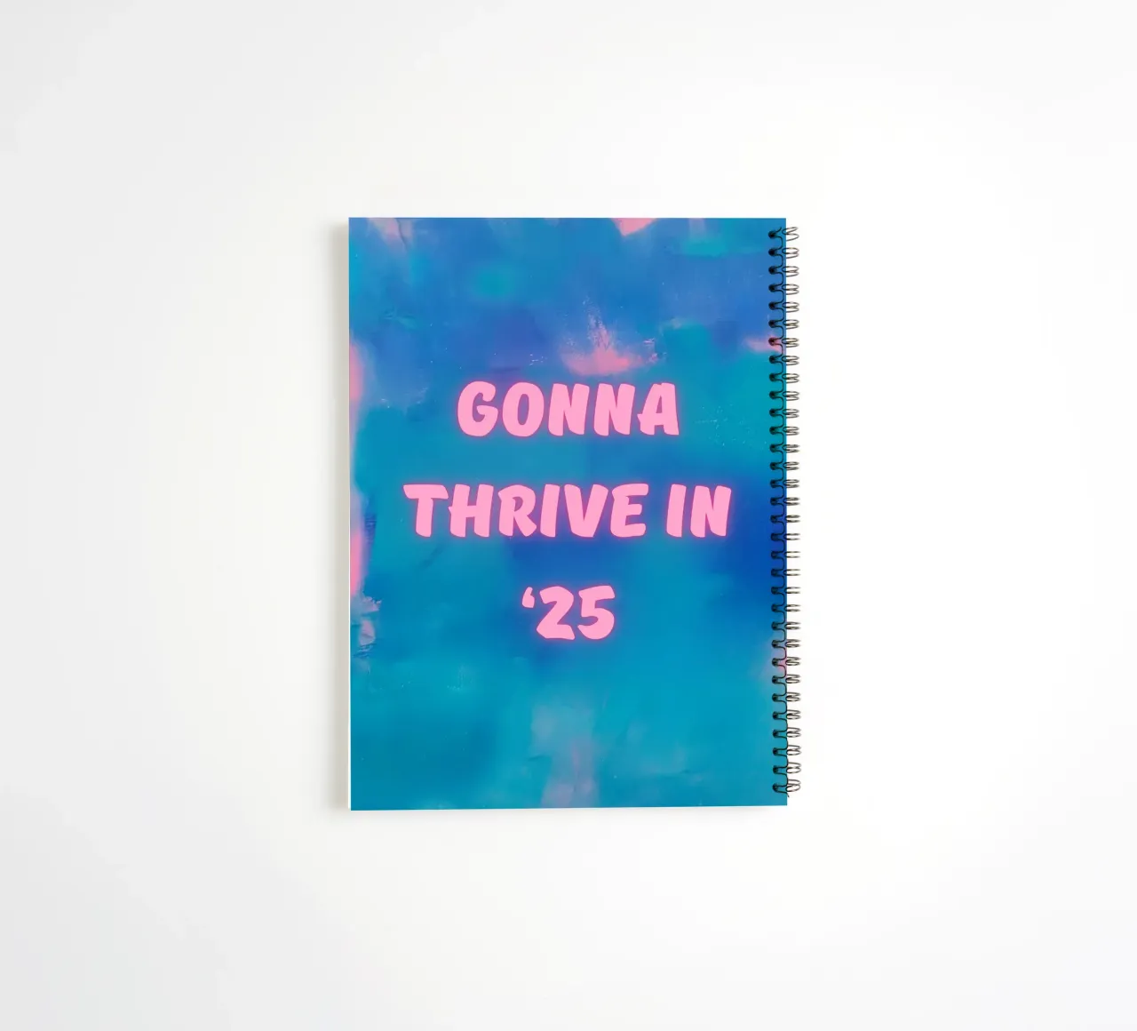 "Gonna Thrive in ’25" Colorful Abstract Print spiral notebook by FABOArt