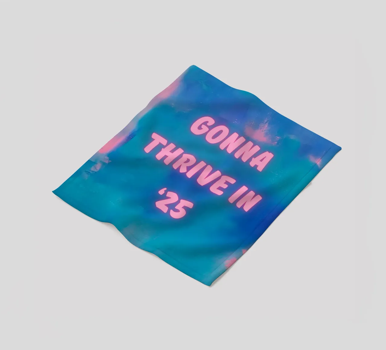 "Gonna Thrive in ’25" Colorful Abstract Print fleece blanket by FABOArt