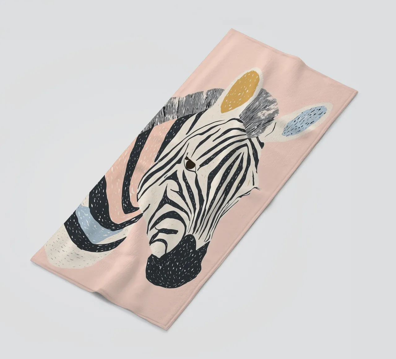 Zebra Nursery Print for Kids Room, Fun Animal Print beach towel by Little Lola