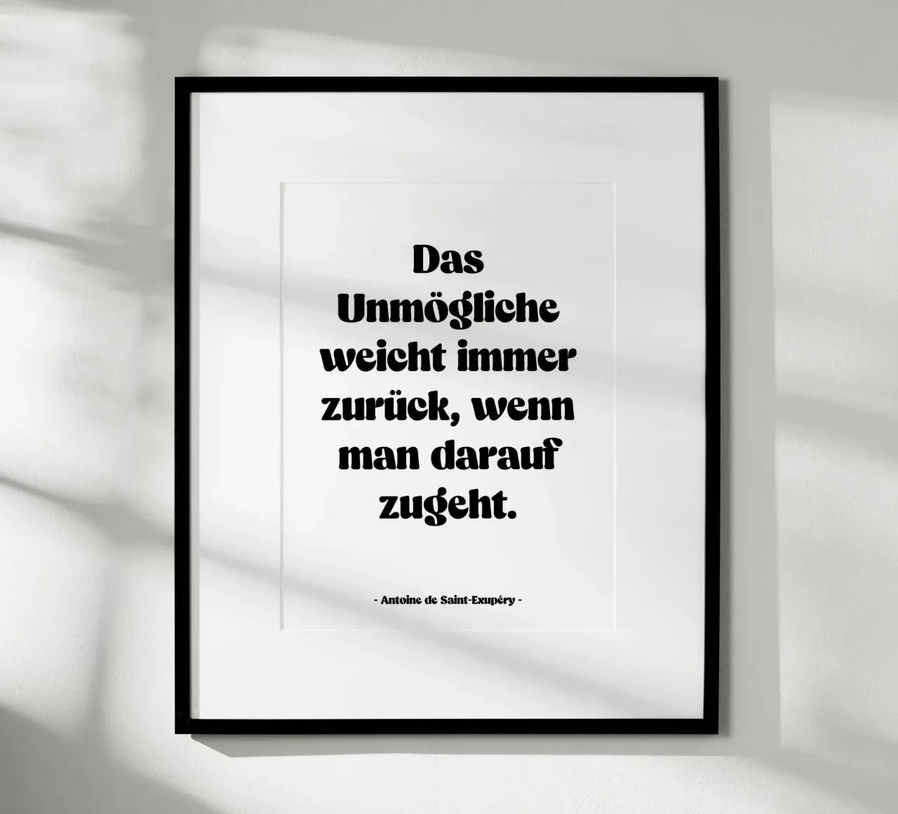 Citation "L'impossible recule toujours" poster de Wall of Words