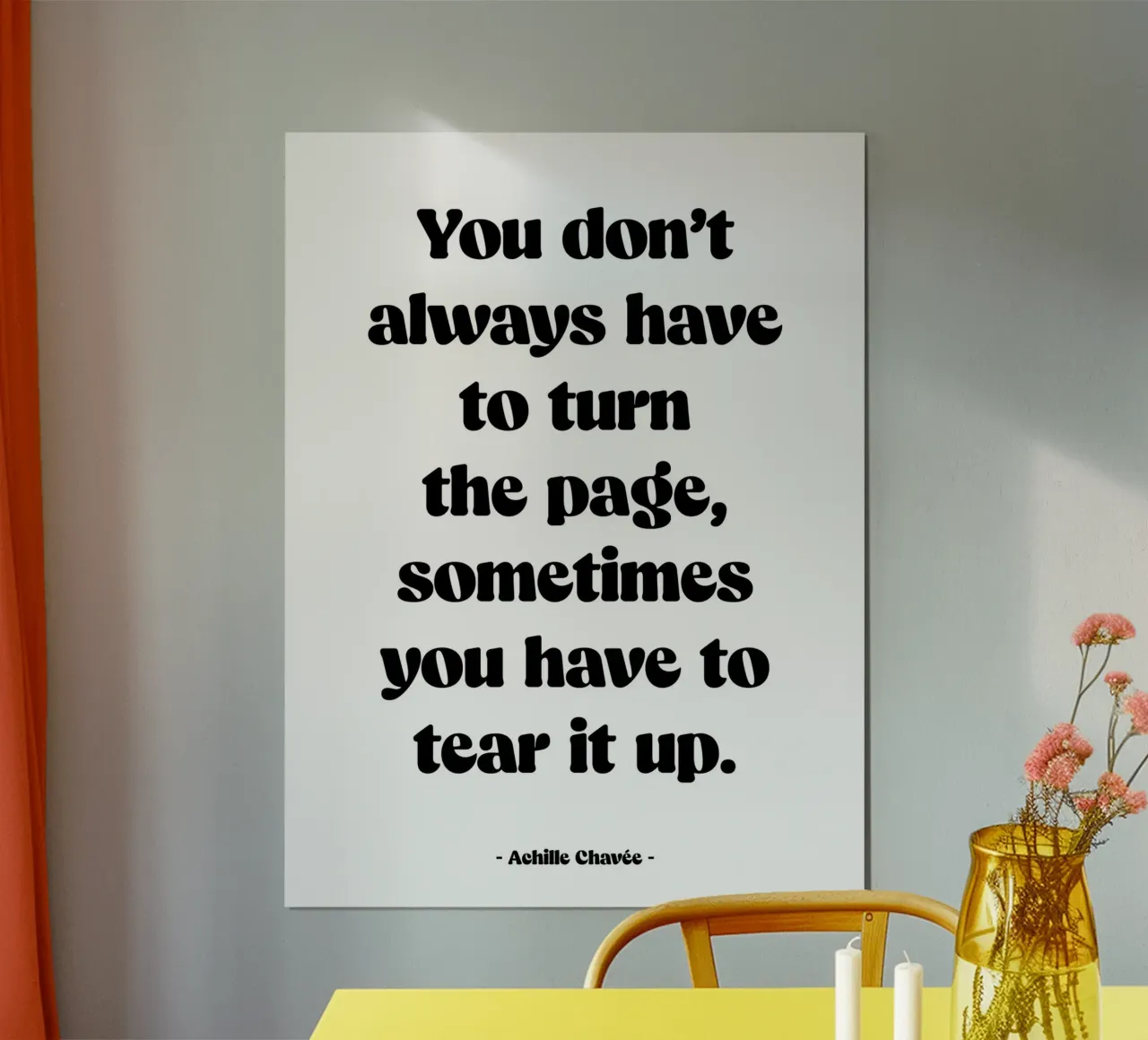 Citation "You don't always have to turn the page" poster by Wall of Words