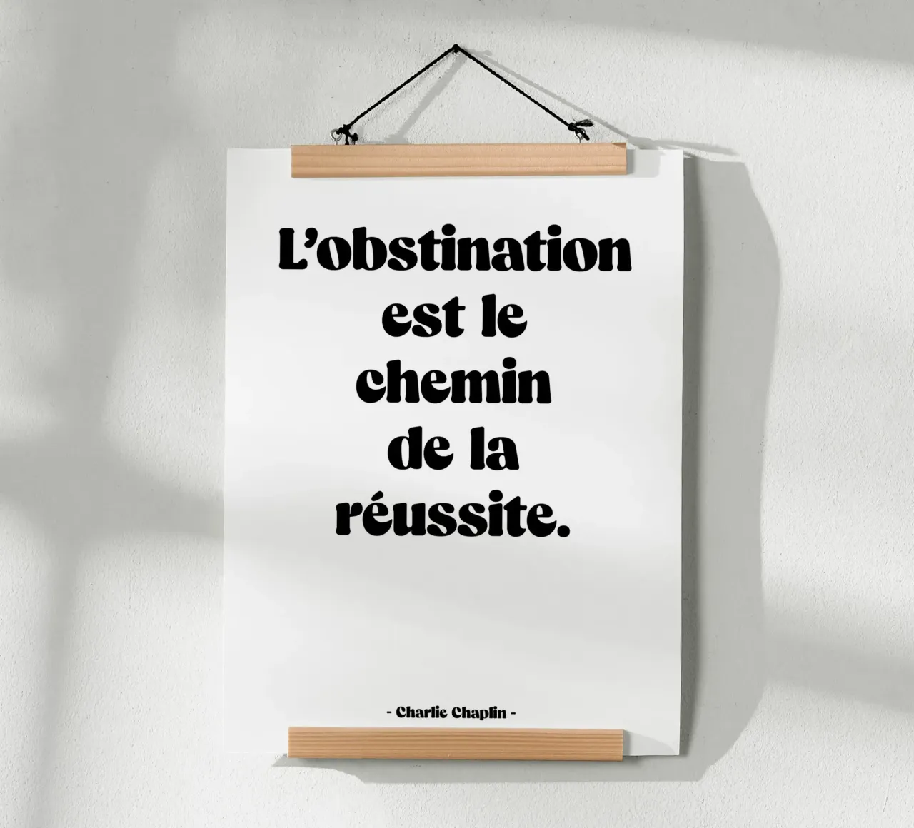 Citazione "La perseveranza è la via del successo". carta hahnemühle da Wall of Words