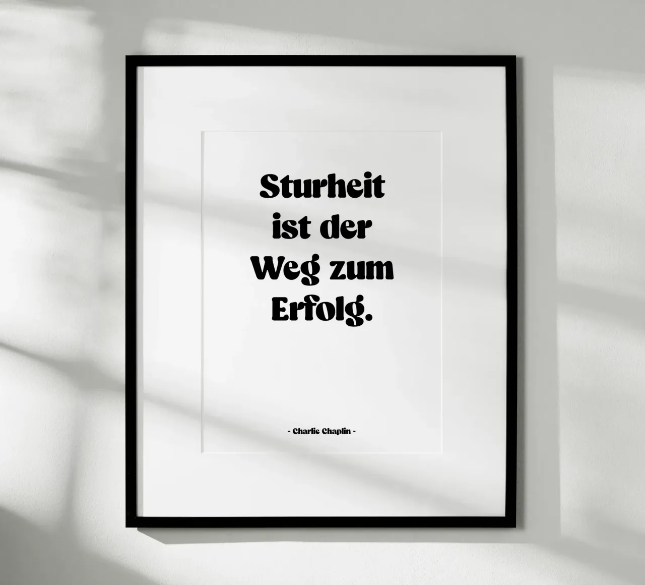 Citation "L'obstination est le chemin du succès". poster de Wall of Words