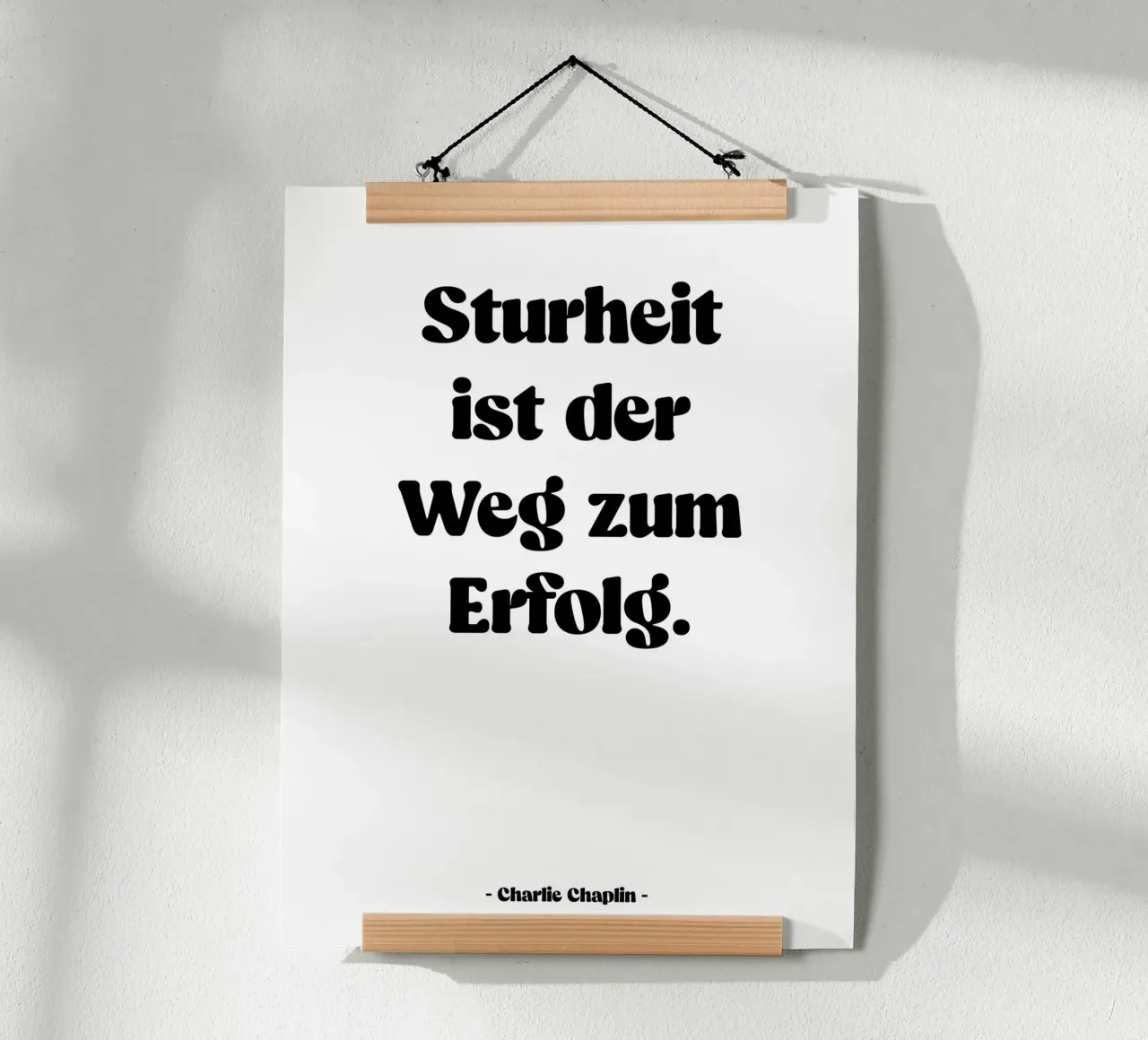 Citation "L'obstination est le chemin du succès". poster de Wall of Words