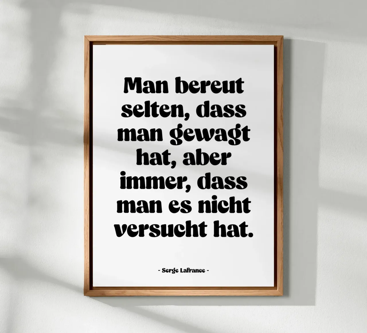 Citazione "Raramente ci si pente di aver corso un rischio". alluminio dibond da Wall of Words