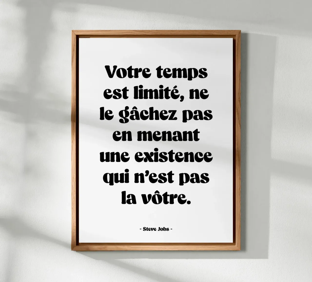 Citazione "Il vostro tempo è limitato alluminio dibond da Wall of Words