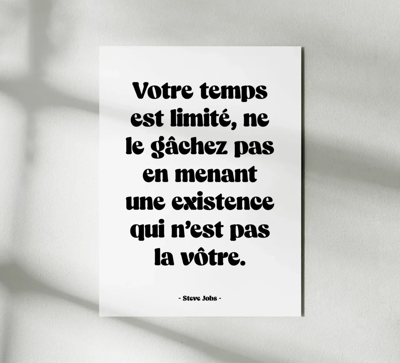 Citazione "Il vostro tempo è limitato alluminio dibond da Wall of Words