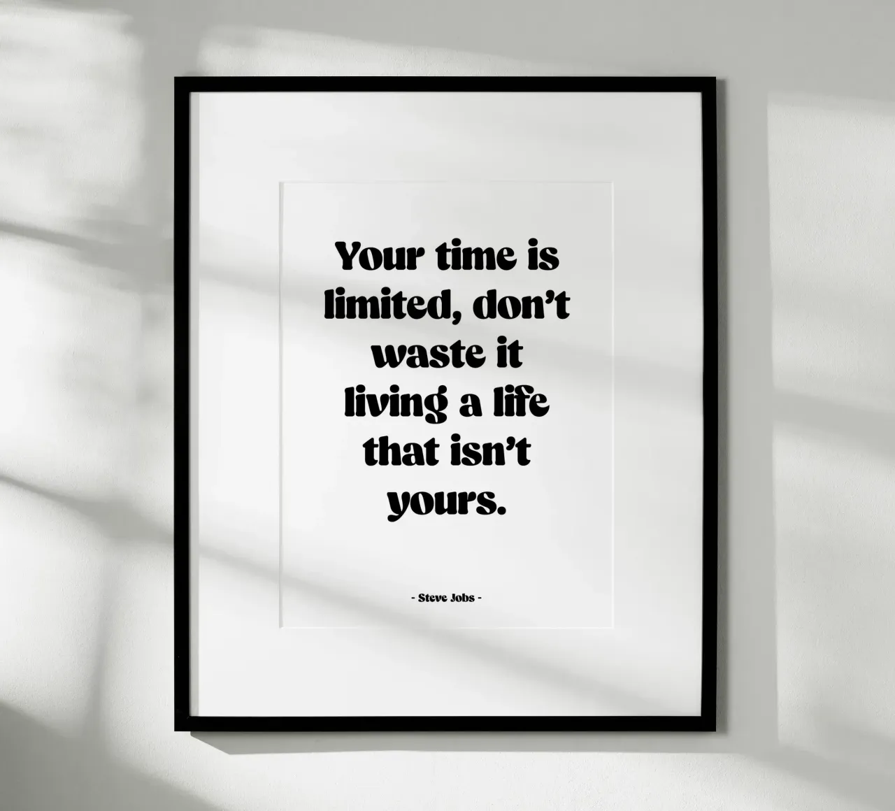 Citazione "Il vostro tempo è limitato" poster da Wall of Words