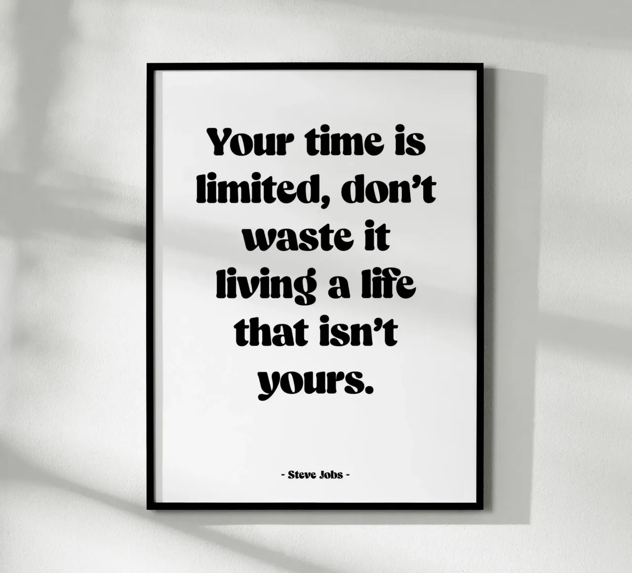 Citazione "Il vostro tempo è limitato" poster da Wall of Words