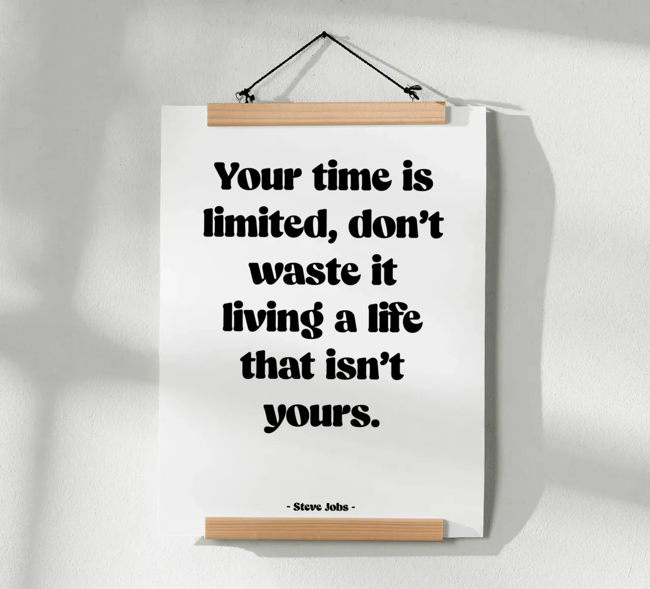 Citazione "Il vostro tempo è limitato" poster da Wall of Words