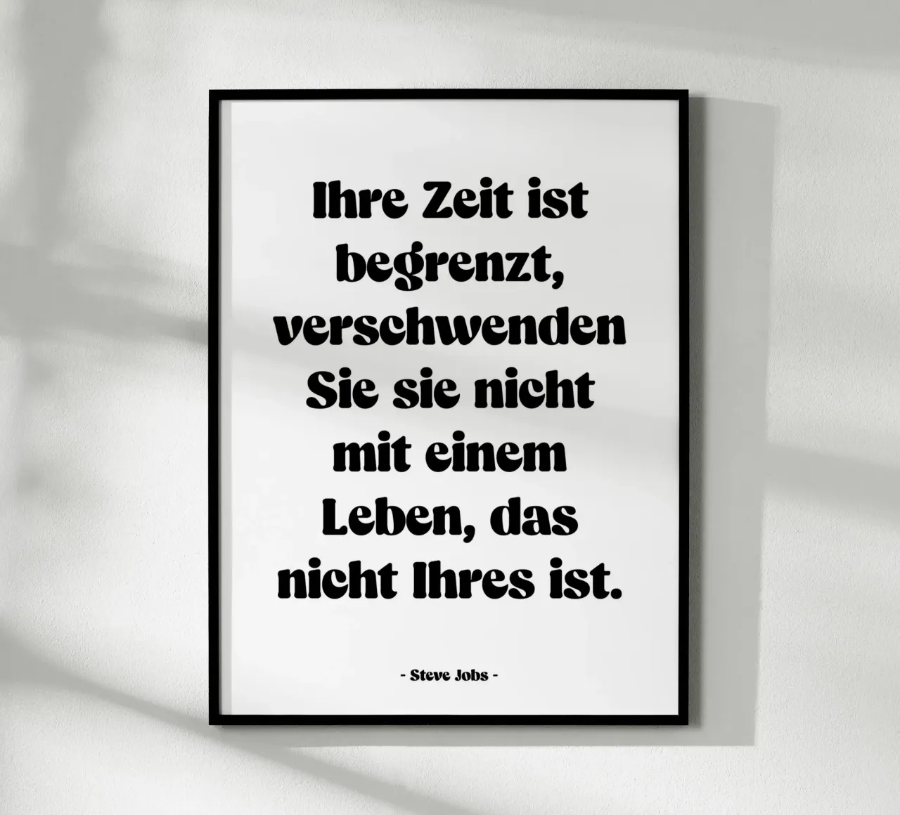 Citation "Votre temps est limité" poster de Wall of Words