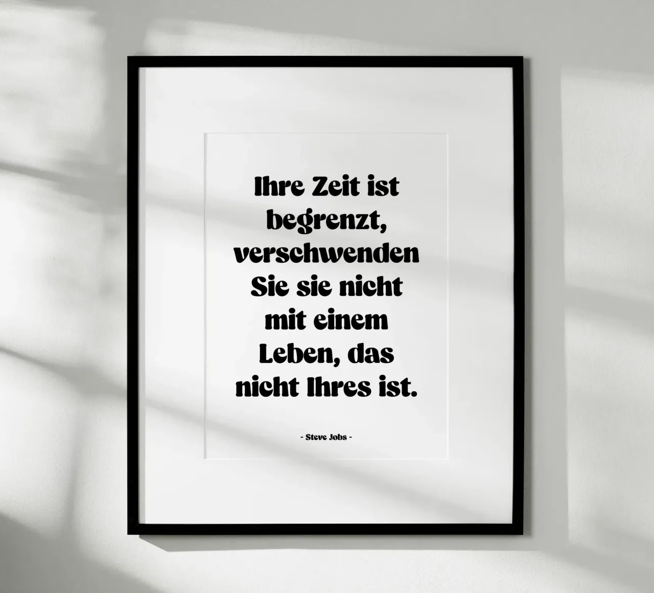 Citation "Votre temps est limité" poster de Wall of Words