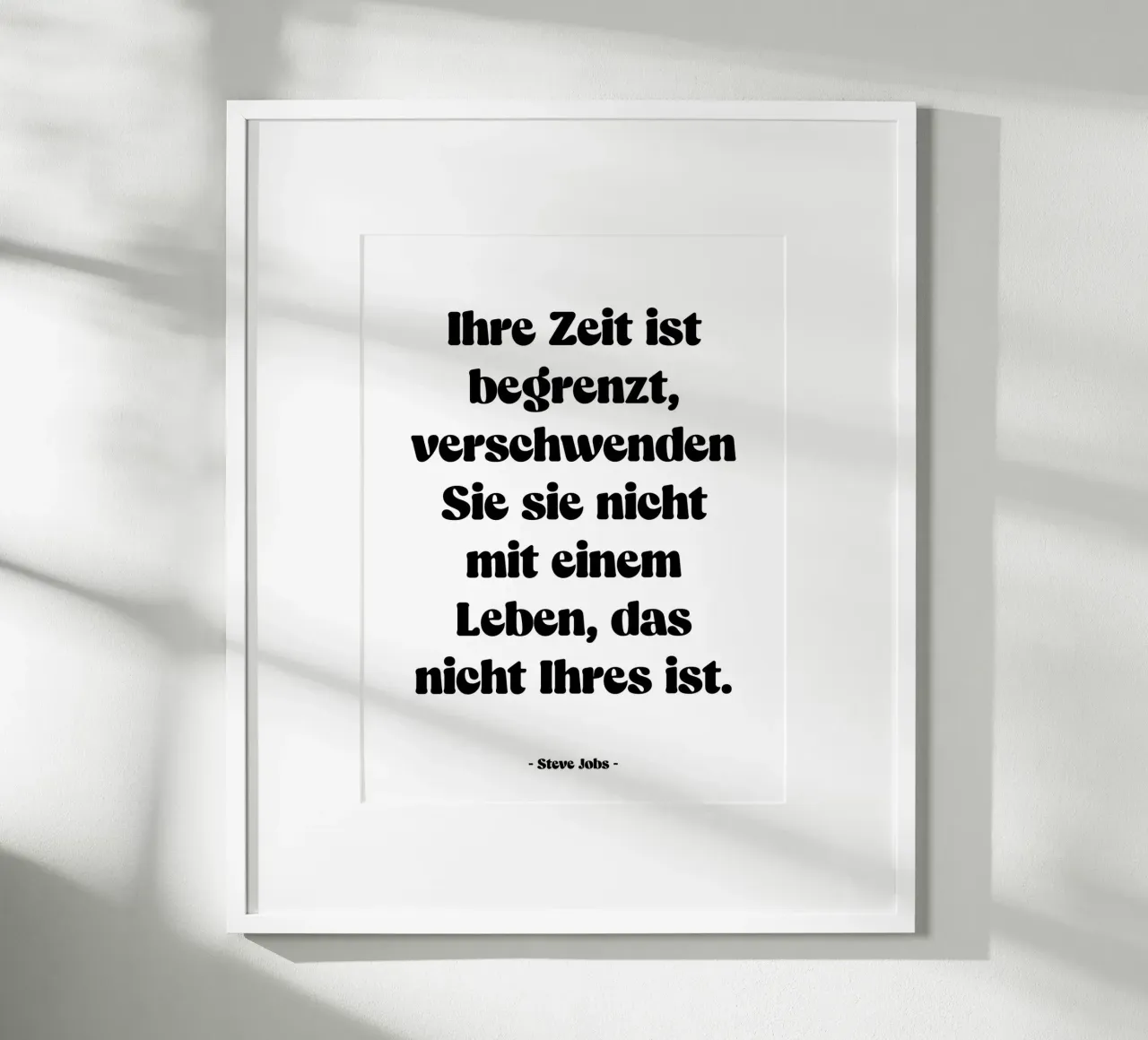 Citation "Votre temps est limité" poster de Wall of Words