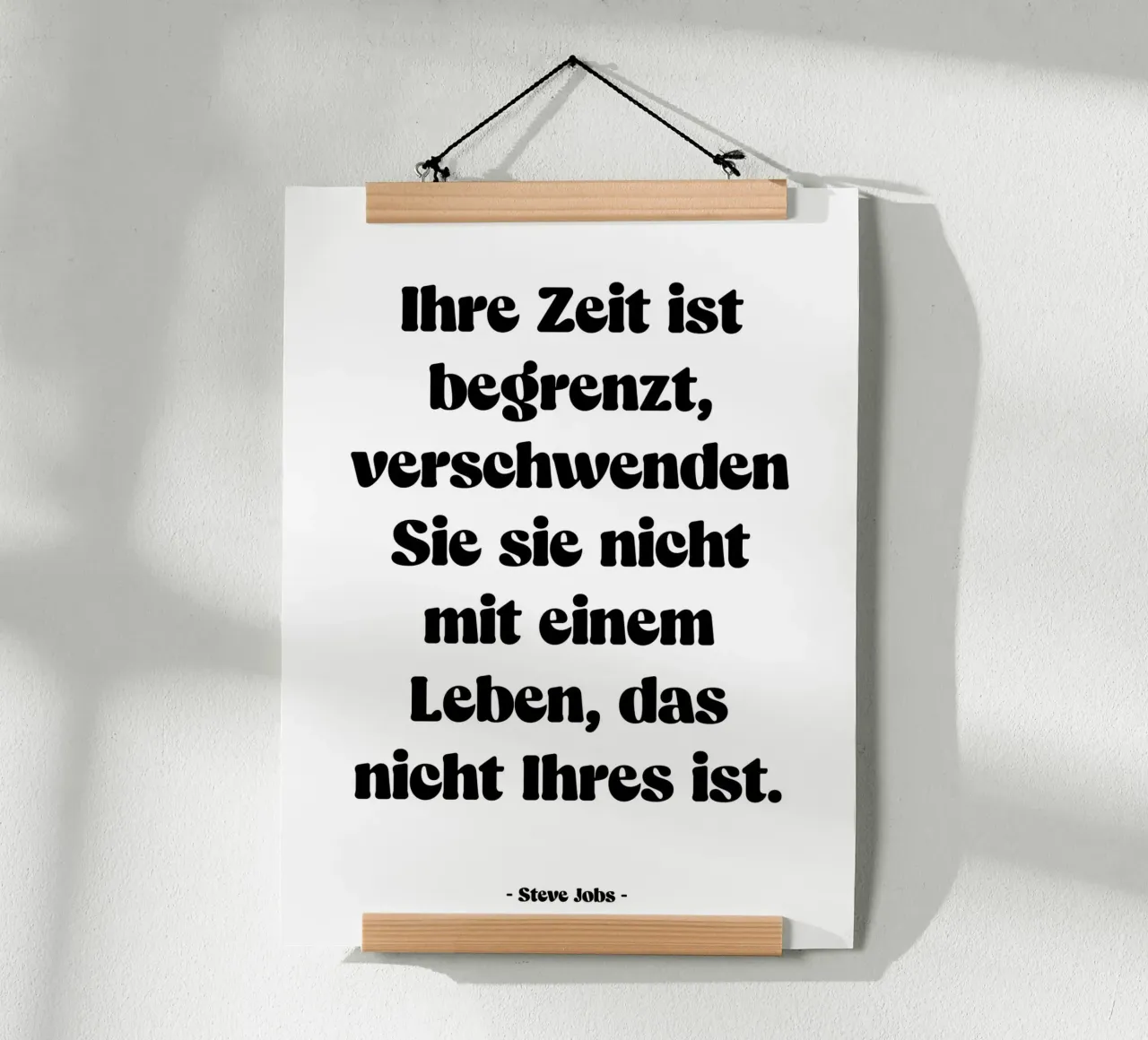 Citation "Votre temps est limité" poster de Wall of Words