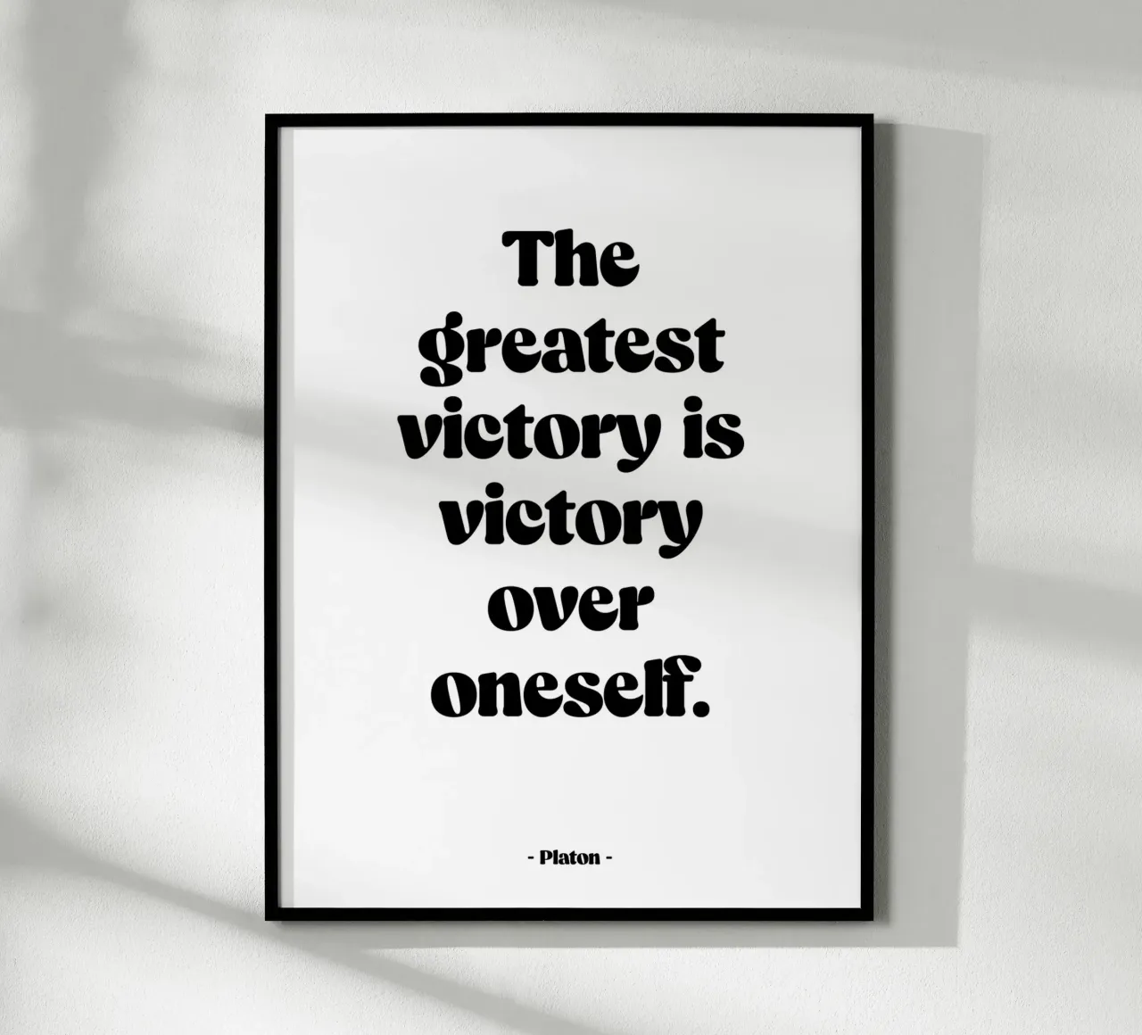 Citazione "La più grande vittoria è la vittoria su se stessi". poster da Wall of Words