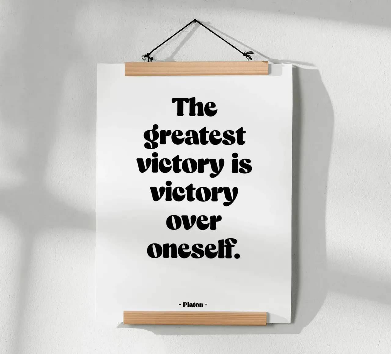 Citazione "La più grande vittoria è la vittoria su se stessi". poster da Wall of Words
