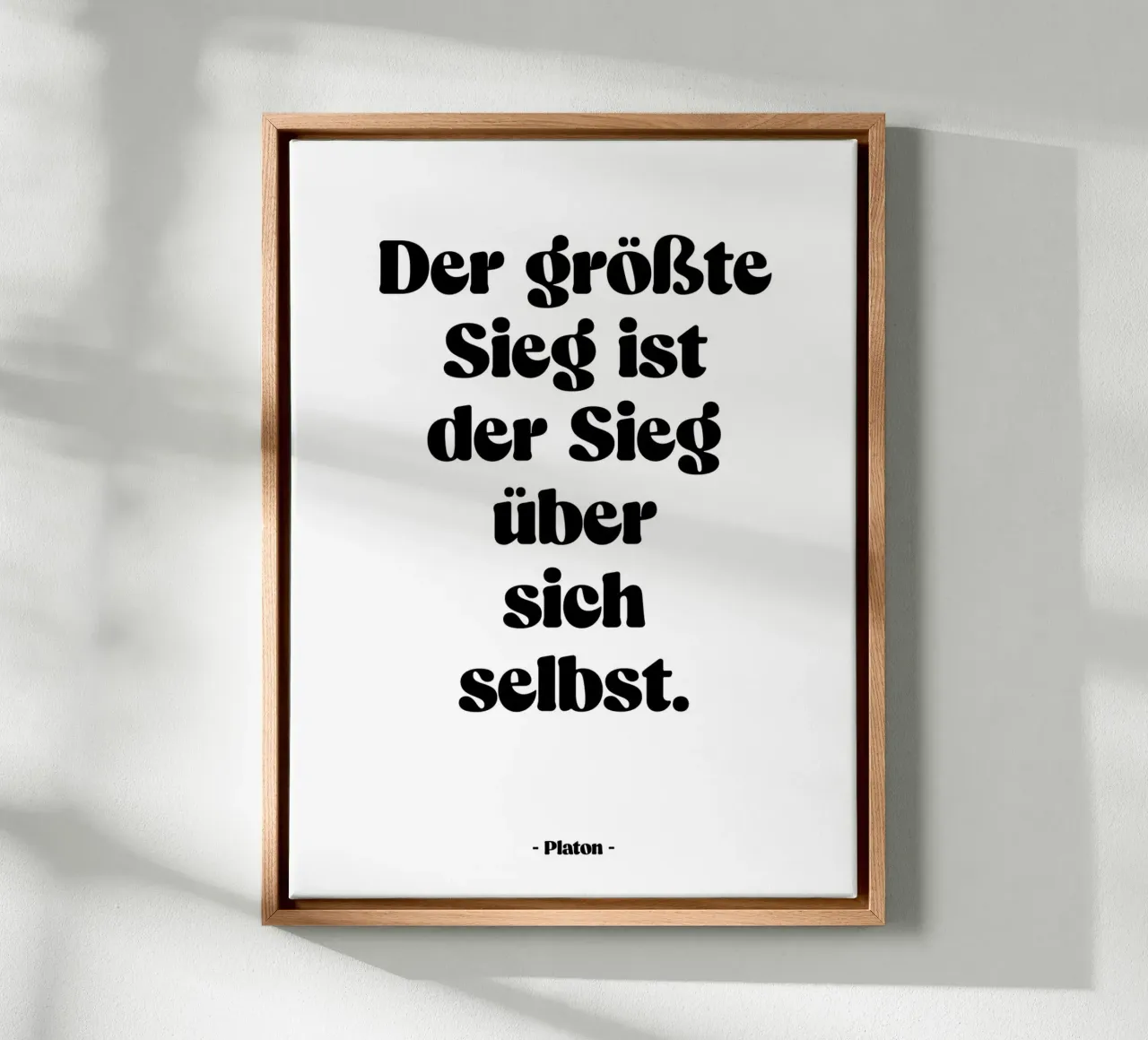 Citatie "De grootste overwinning is de overwinning op jezelf". canvas met Baklijst van Wall of Words