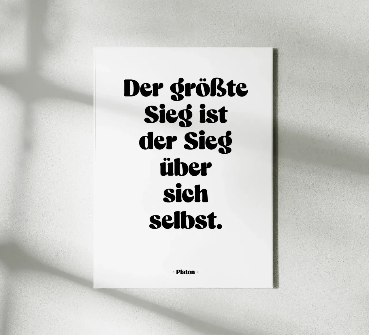 Citatie "De grootste overwinning is de overwinning op jezelf". canvas met Baklijst van Wall of Words