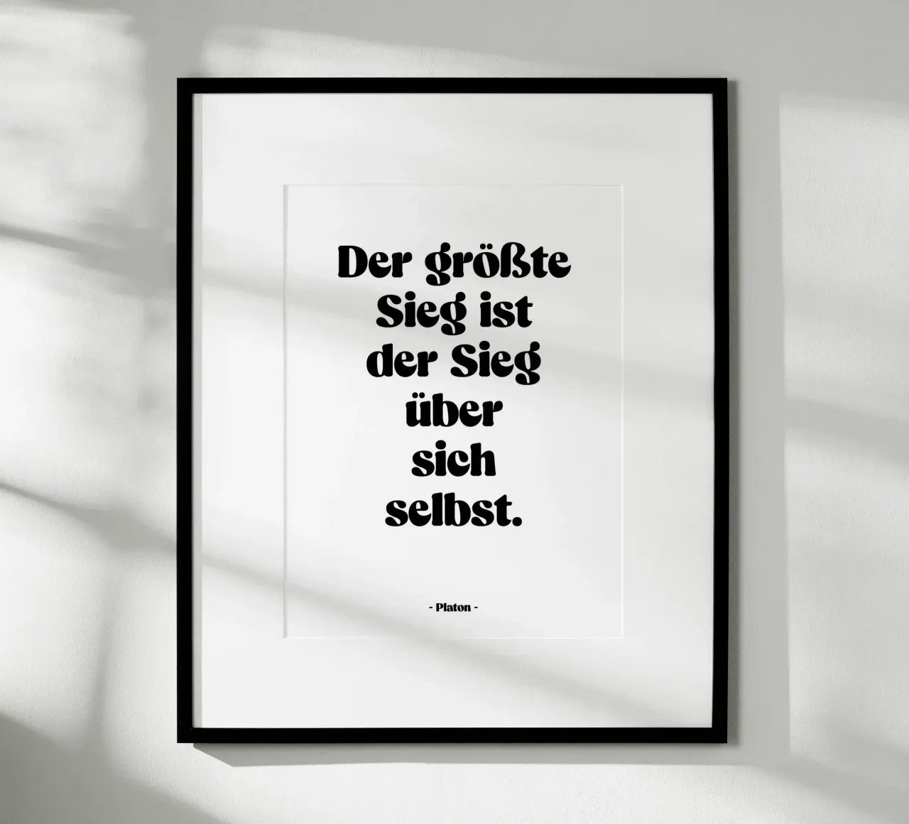 Citation "La plus grande victoire est la victoire sur soi-même". poster de Wall of Words