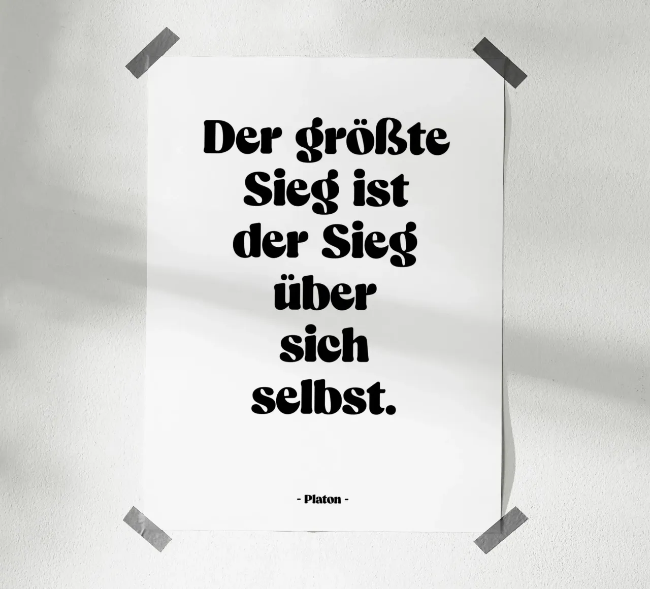 Citation "La plus grande victoire est la victoire sur soi-même". poster de Wall of Words