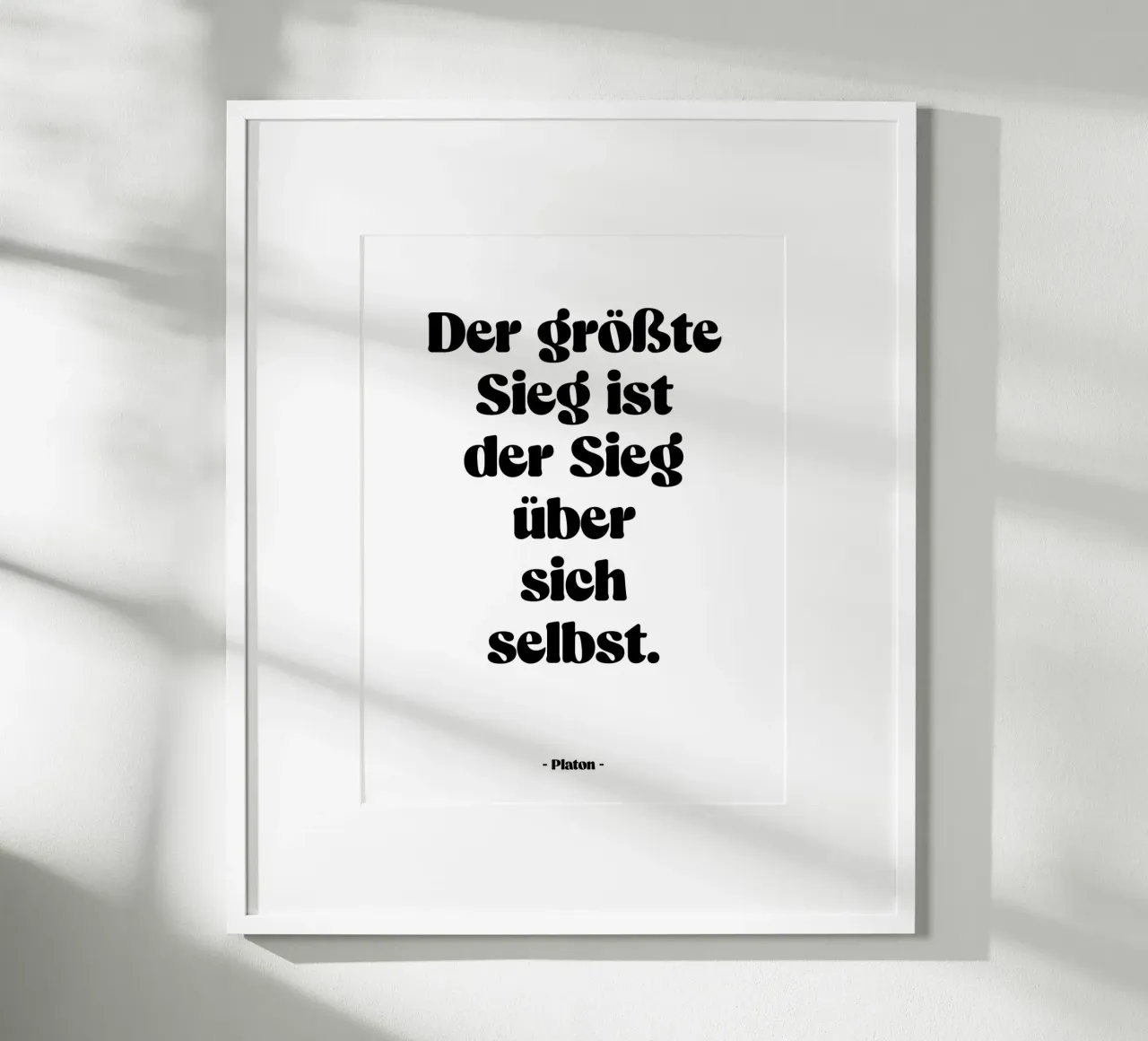Citazione "La più grande vittoria è la vittoria su se stessi". carta hahnemühle da Wall of Words