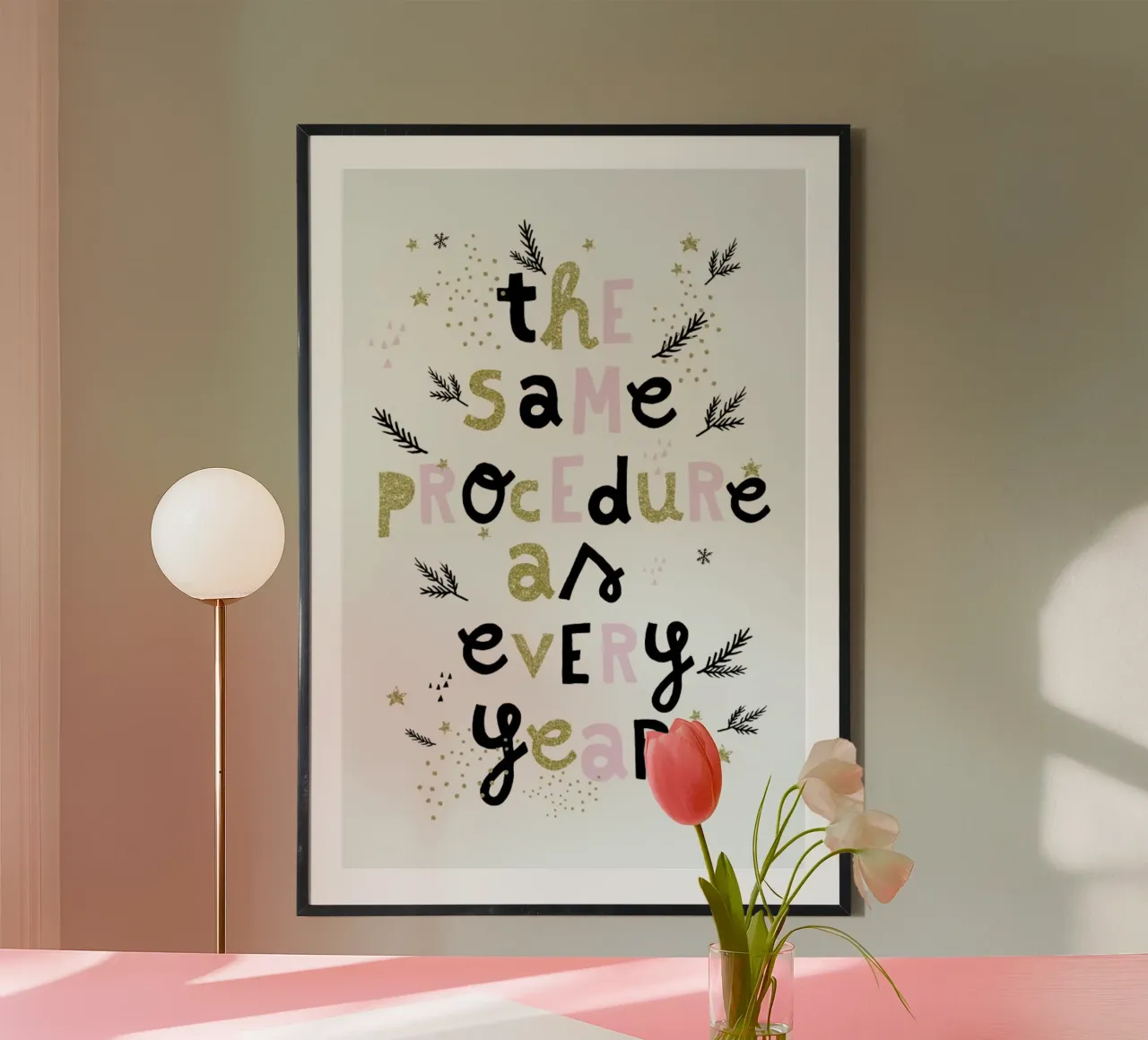 Procedure poster con telaio in legno da typealive