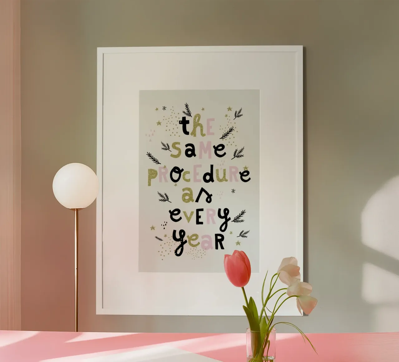 Procedure poster con telaio in legno da typealive