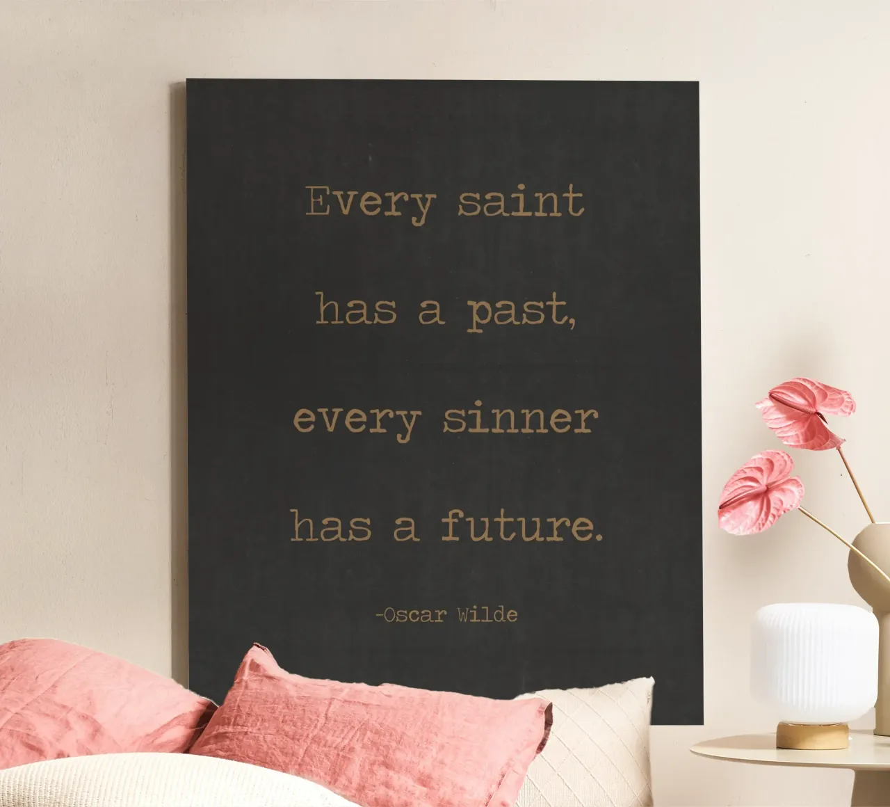 Every Saint has a Past Every Sinner Has a Future Oscar Wilde canvas with Floater frame by Summer Soul Co. - Quotes