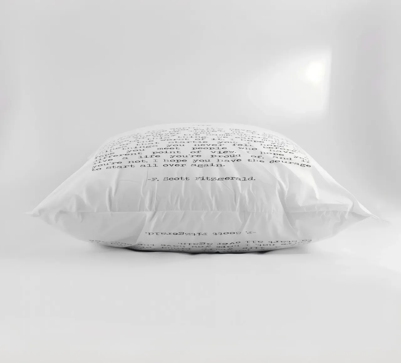 For What It's Worth Life Quote F. Scott Fitzgerald Quote decorative cushion by Summer Soul Co. - Quotes
