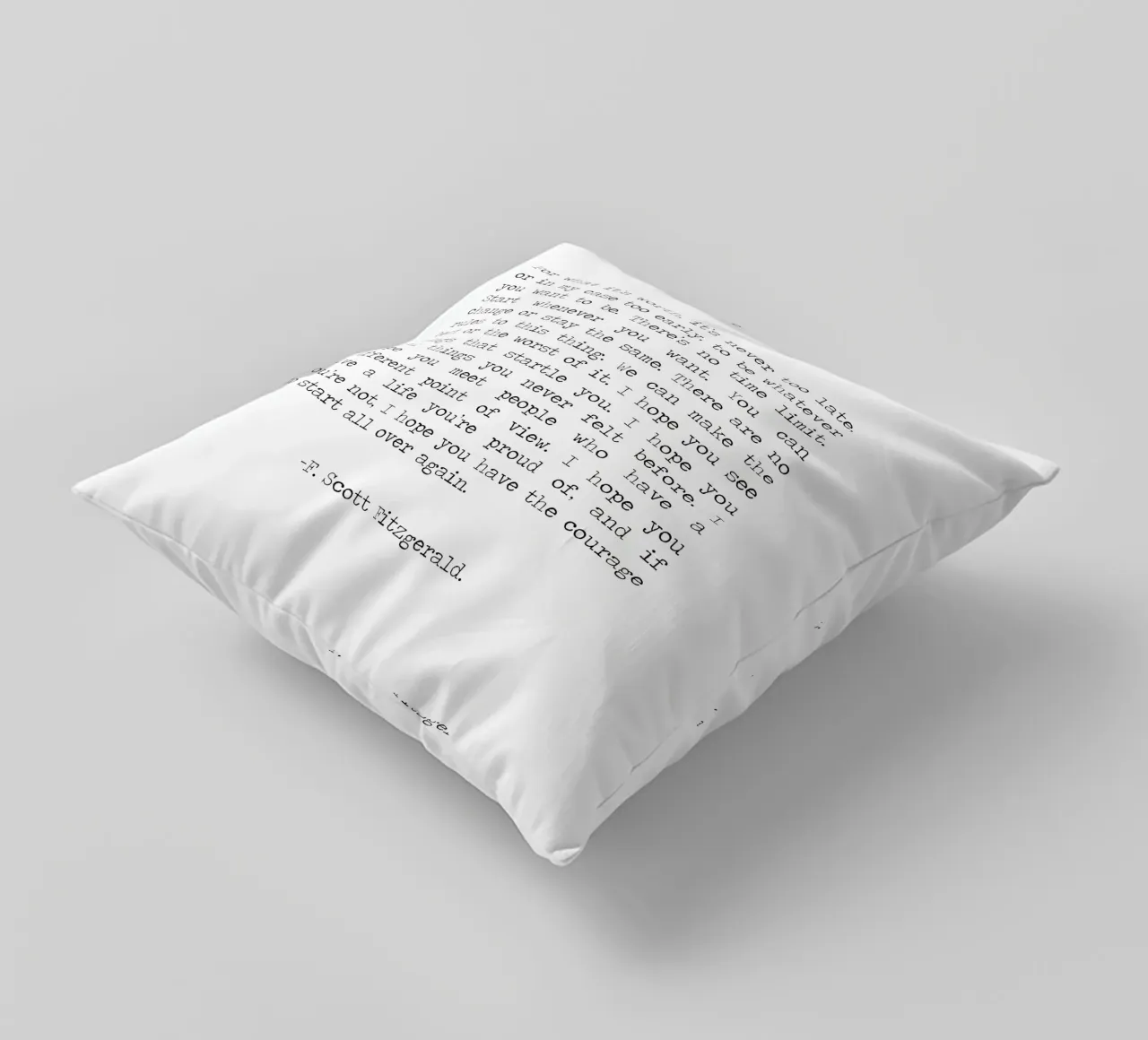 For What It's Worth Life Quote F. Scott Fitzgerald Quote decorative cushion by Summer Soul Co. - Quotes