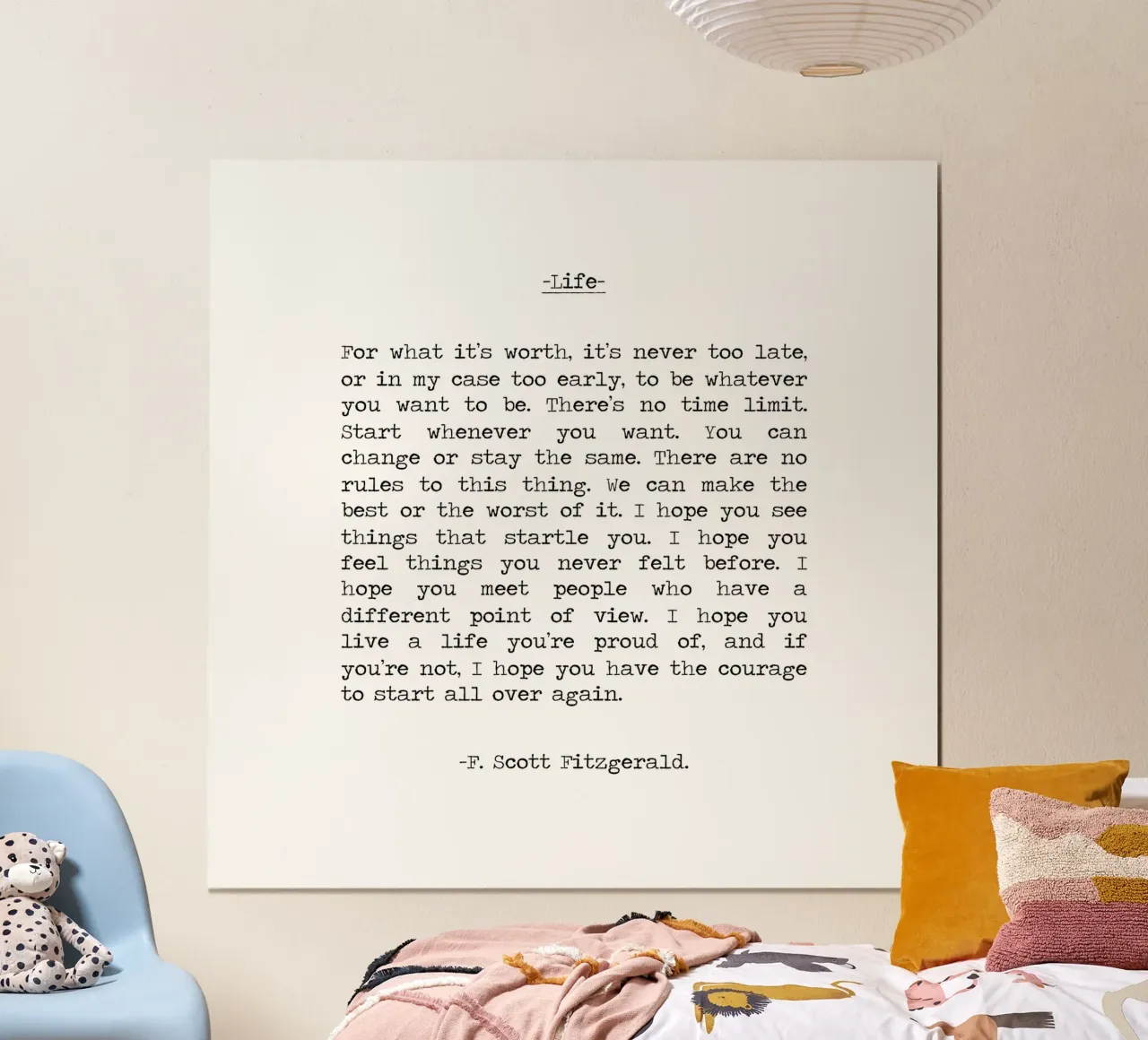 Por si sirve de algo Cita de la vida F. Scott Fitzgerald Cita hahnemühle de Summer Soul Co. - Quotes