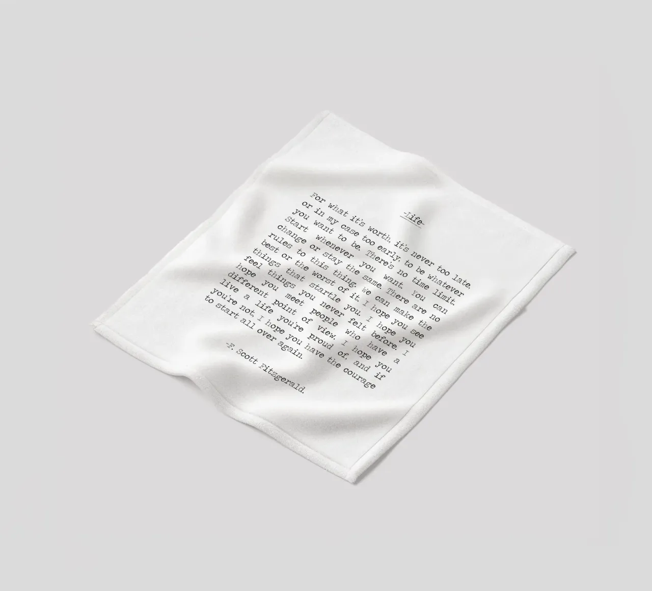 Für was es wert ist Leben Zitat F. Scott Fitzgerald Zitat Fleecedecke von Summer Soul Co. - Quotes
