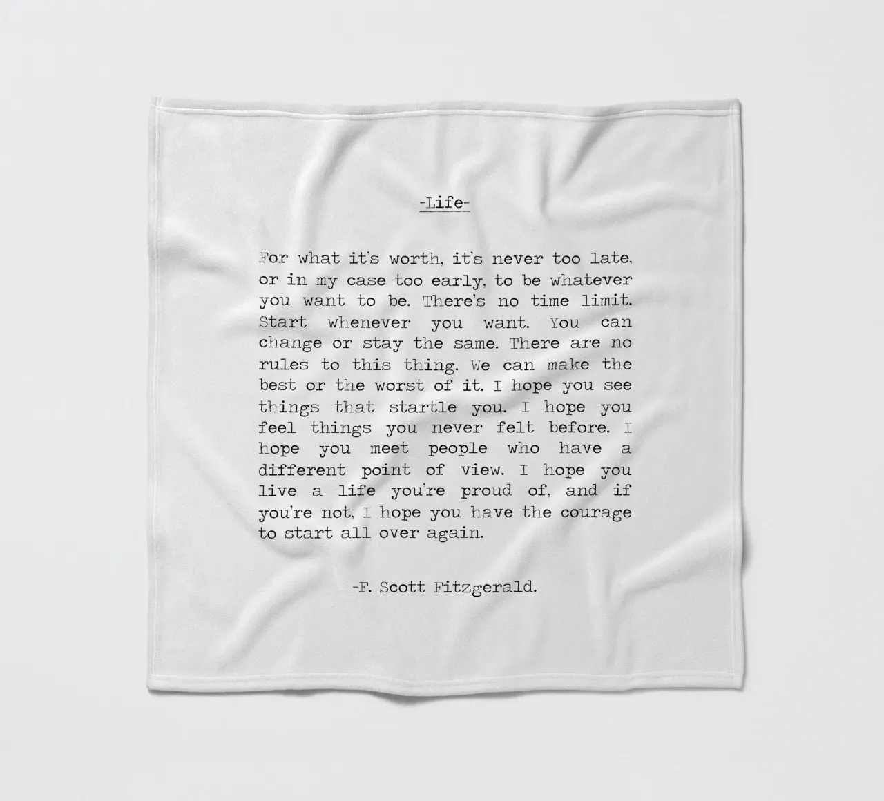 Für was es wert ist Leben Zitat F. Scott Fitzgerald Zitat Fleecedecke von Summer Soul Co. - Quotes