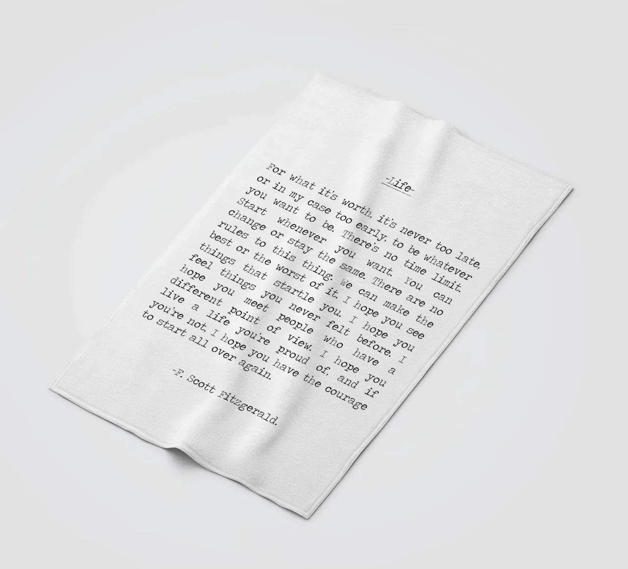 Für was es wert ist Leben Zitat F. Scott Fitzgerald Zitat Fleecedecke von Summer Soul Co. - Quotes