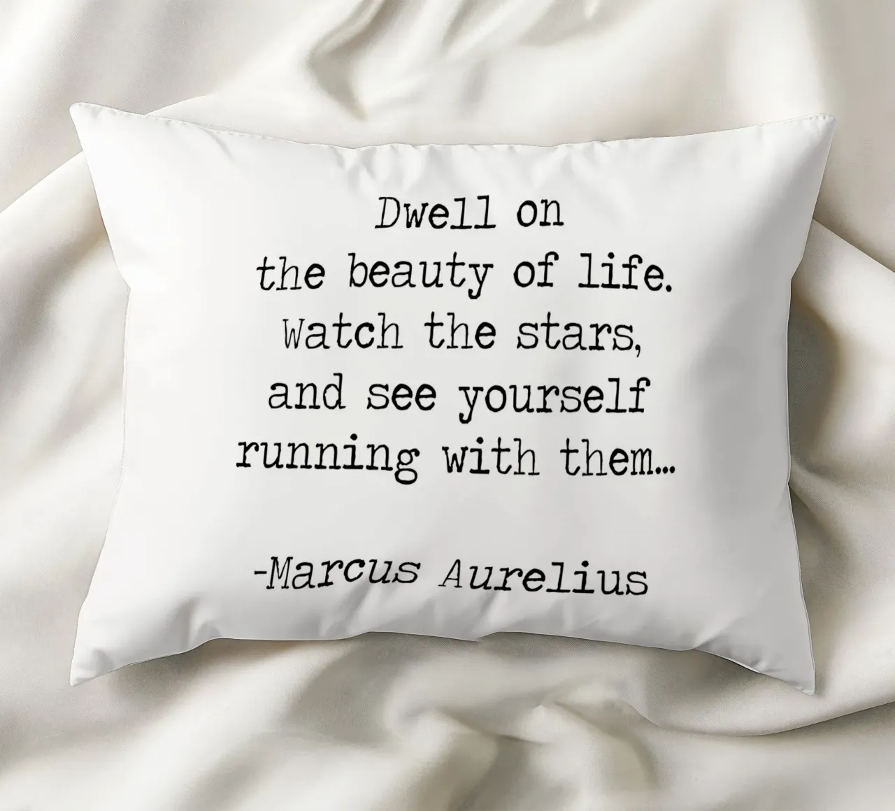 Soffermarsi sulla bellezza della vita Marco Aurelio citazione filosofica cuscino da Summer Soul Co. - Quotes