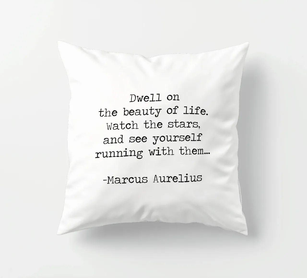 Soffermarsi sulla bellezza della vita Marco Aurelio citazione filosofica cuscino da Summer Soul Co. - Quotes