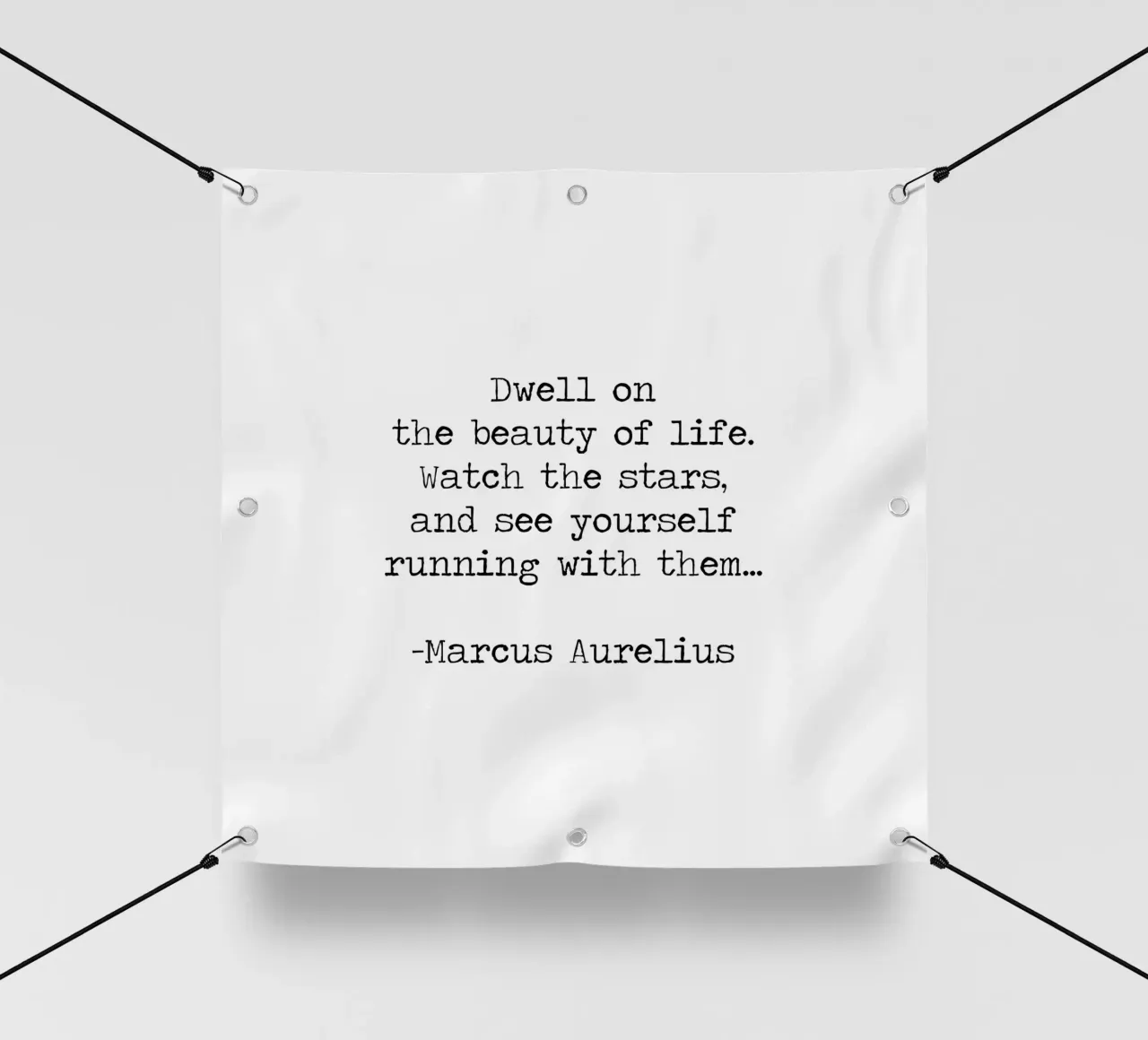 Soffermarsi sulla bellezza della vita Marco Aurelio citazione filosofica telo in pvc da Summer Soul Co. - Quotes