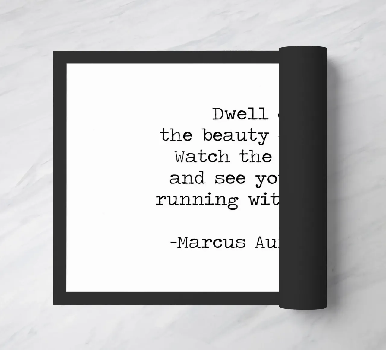 Soffermarsi sulla bellezza della vita Marco Aurelio citazione filosofica zerbino da Summer Soul Co. - Quotes