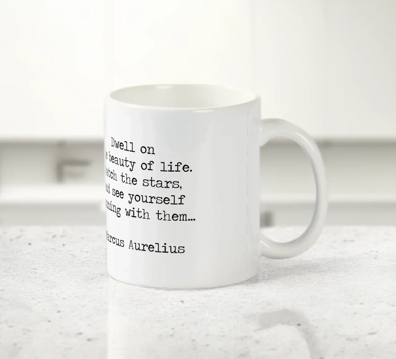 Soffermarsi sulla bellezza della vita Marco Aurelio citazione filosofica tazza in ceramica da Summer Soul Co. - Quotes