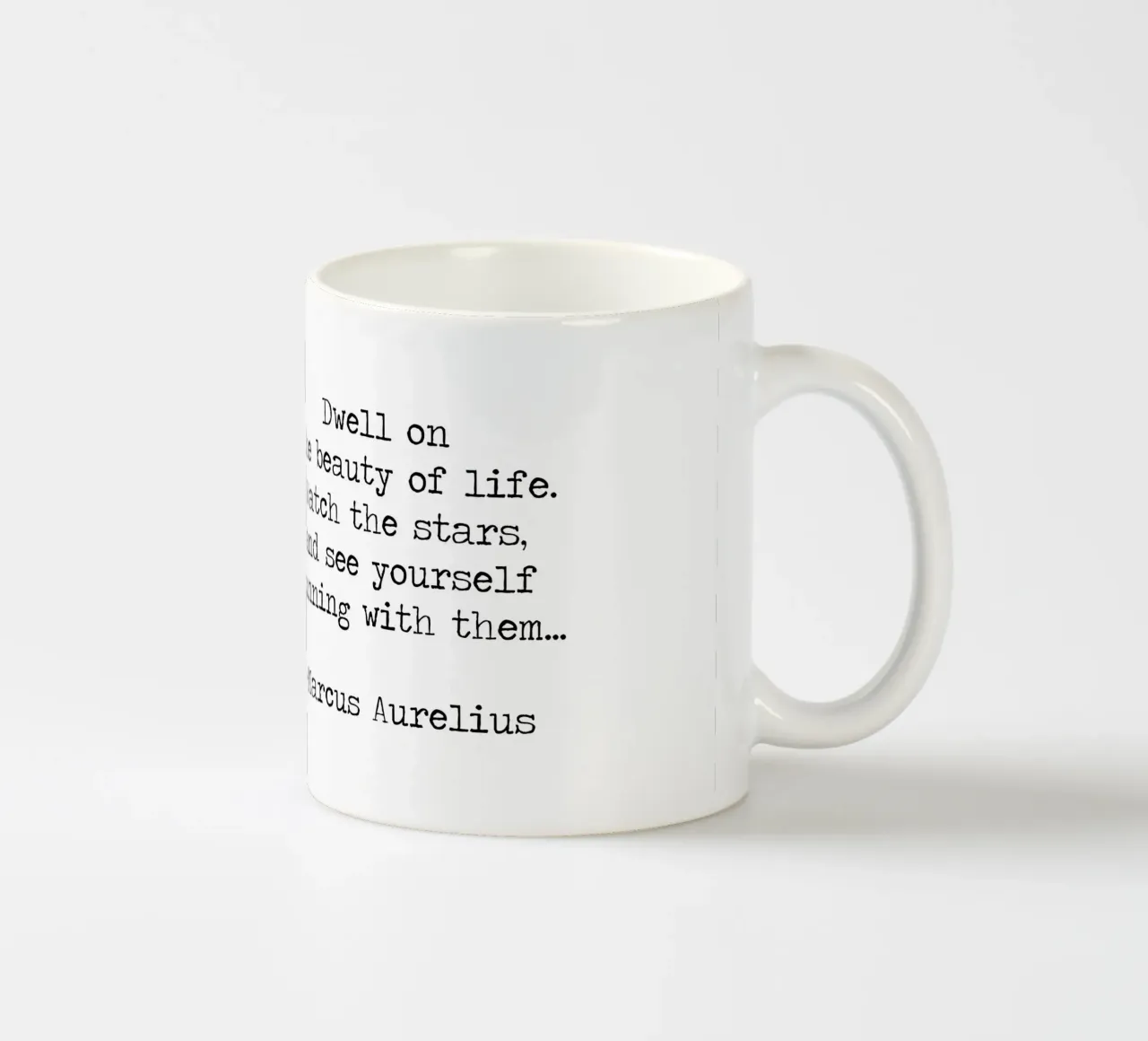 Soffermarsi sulla bellezza della vita Marco Aurelio citazione filosofica tazza in ceramica da Summer Soul Co. - Quotes